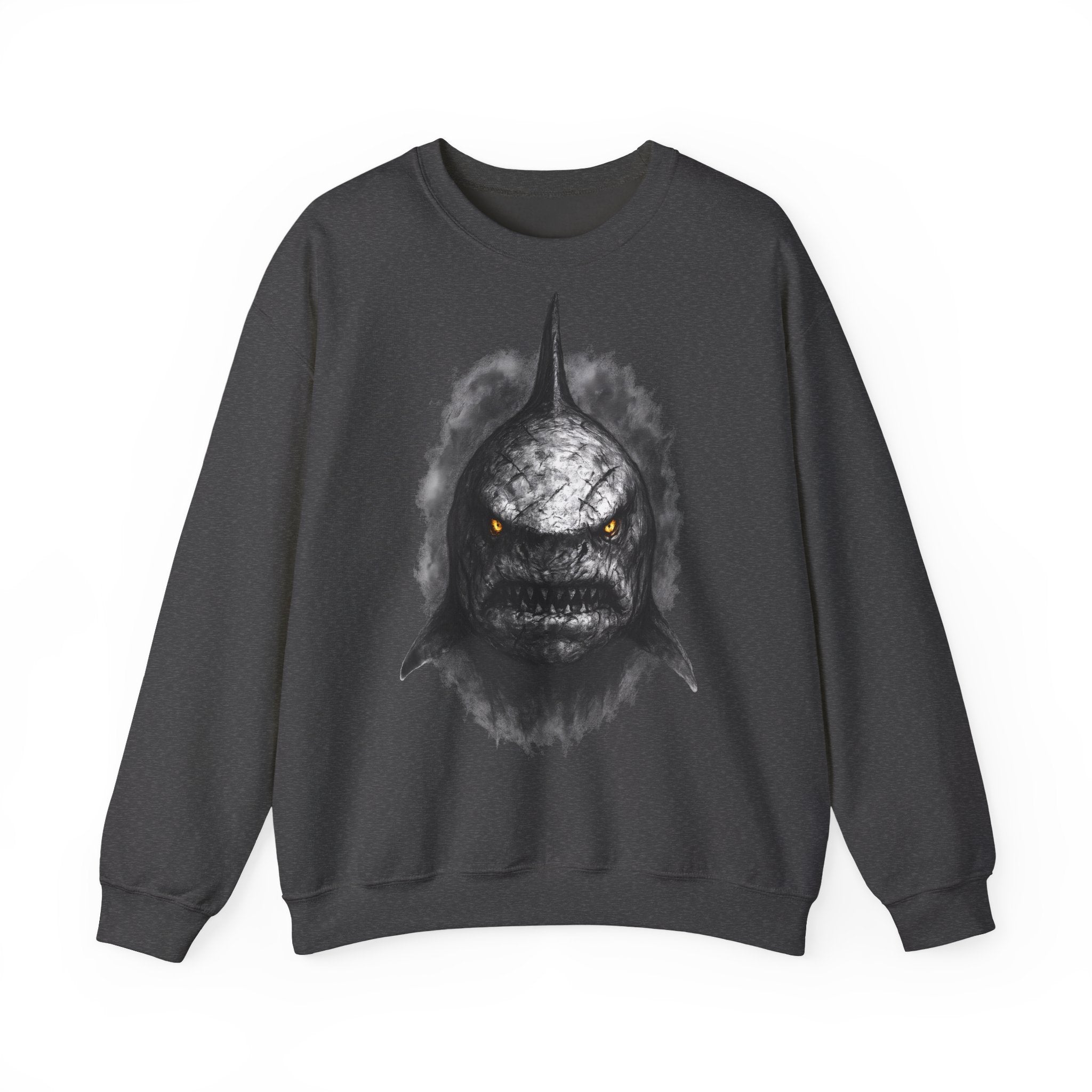 Hai: Animals-Collection, Frontprint, Unisex Sweatshirt, Menacing Shark