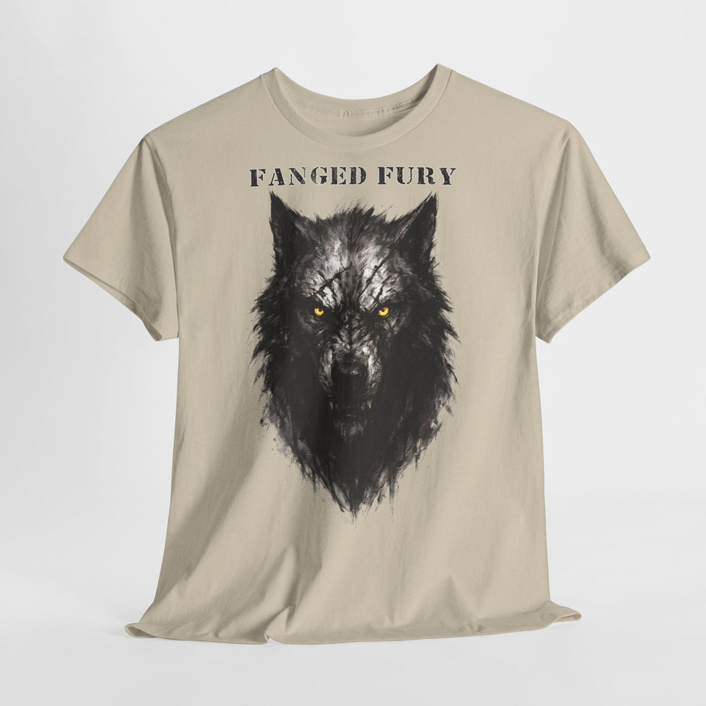 Wolf - Fanged Fury: Frontprint, Unisex T-Shirt - Animal-Collection