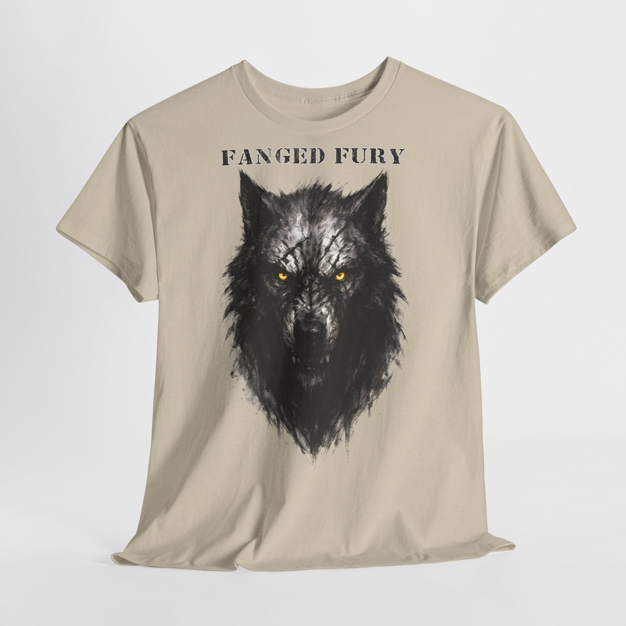 Wolf - Fanged Fury: Frontprint, Unisex T-Shirt - Animal-Collection