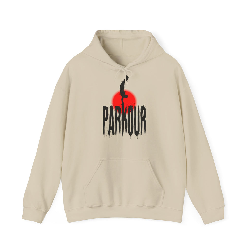Parkour B: Frontprint, Unisex Sweatshirt - Urban Stunt Silhouette Crewneck
