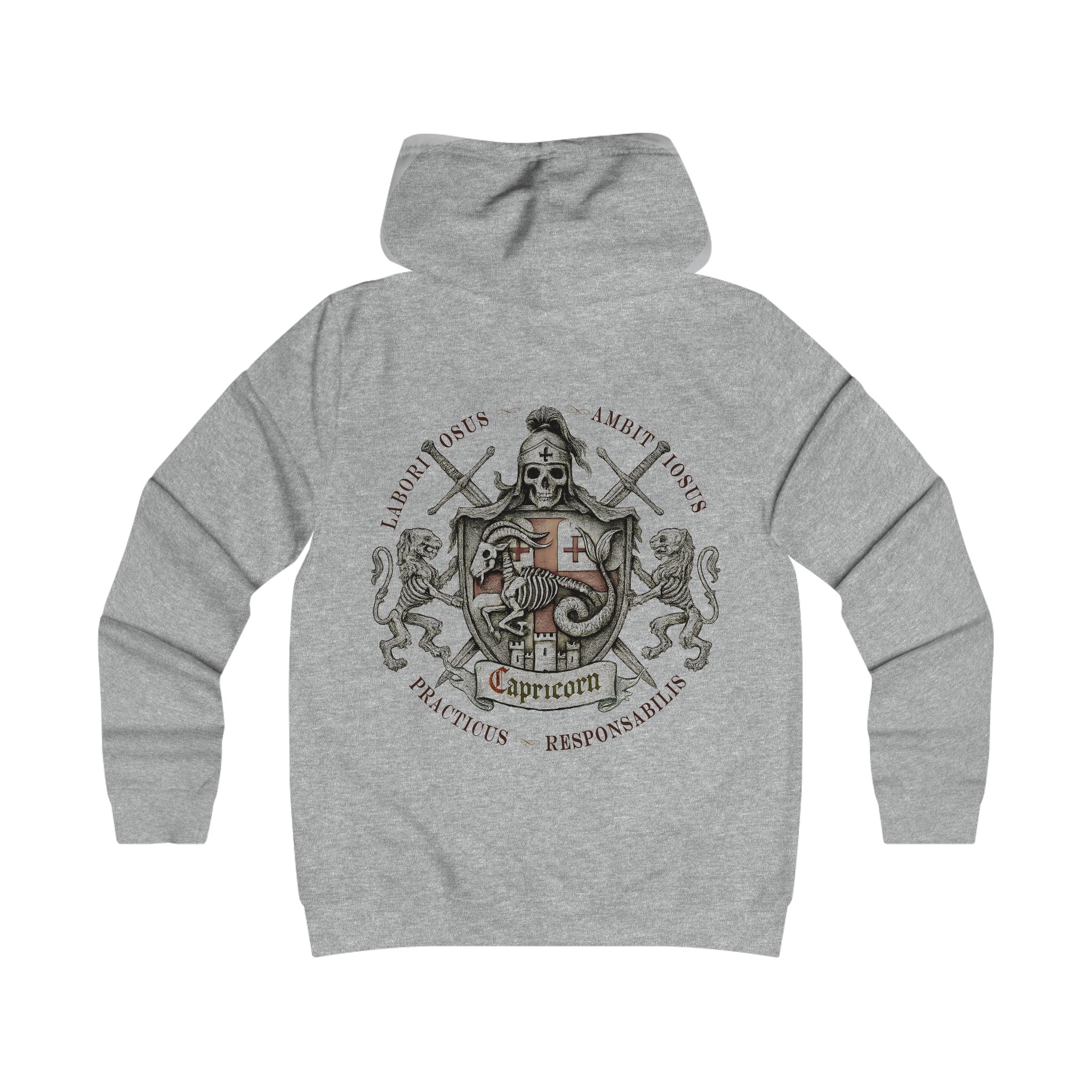 Steinbock - Backprint, Womens' Hoodie -  **Grimwater Edition** Sternzeichen Astrologie (Capricorn)
