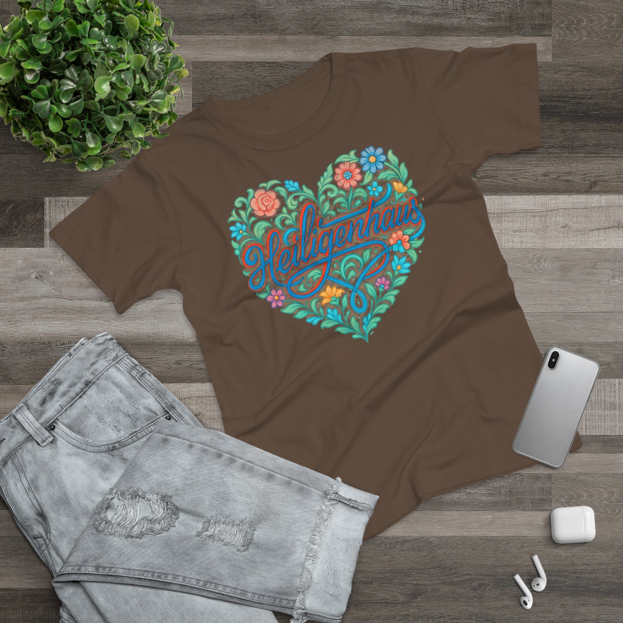 Heiligenhaus Floral, Frontprint, Women's T-Shirt