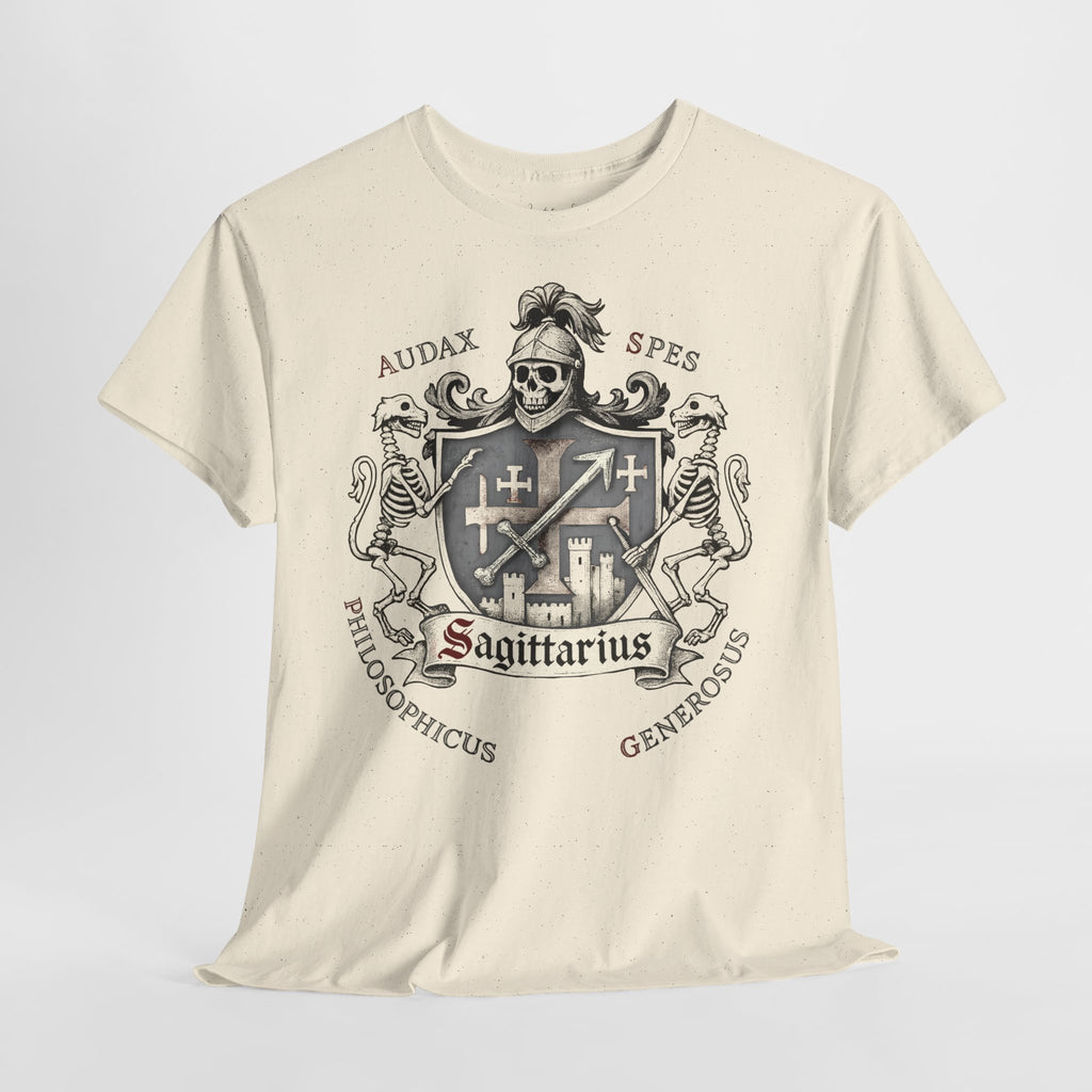 Schütze: Frontprint, Unisex T-Shirt **Grimwater-Edition** Sternzeichen Astrologie (Sagittarius)