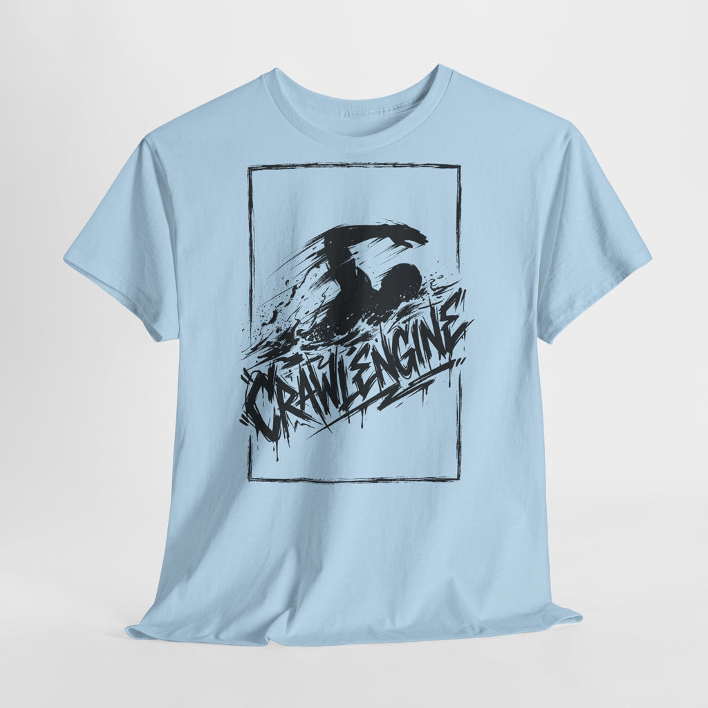 Schwimmen - CRAWLENGINE : Frontprint, Unisex T-Shirt