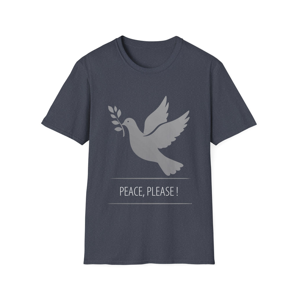 Fading Dove - Peace, Please: Frontprint, Unisex (Slim) T-Shirt