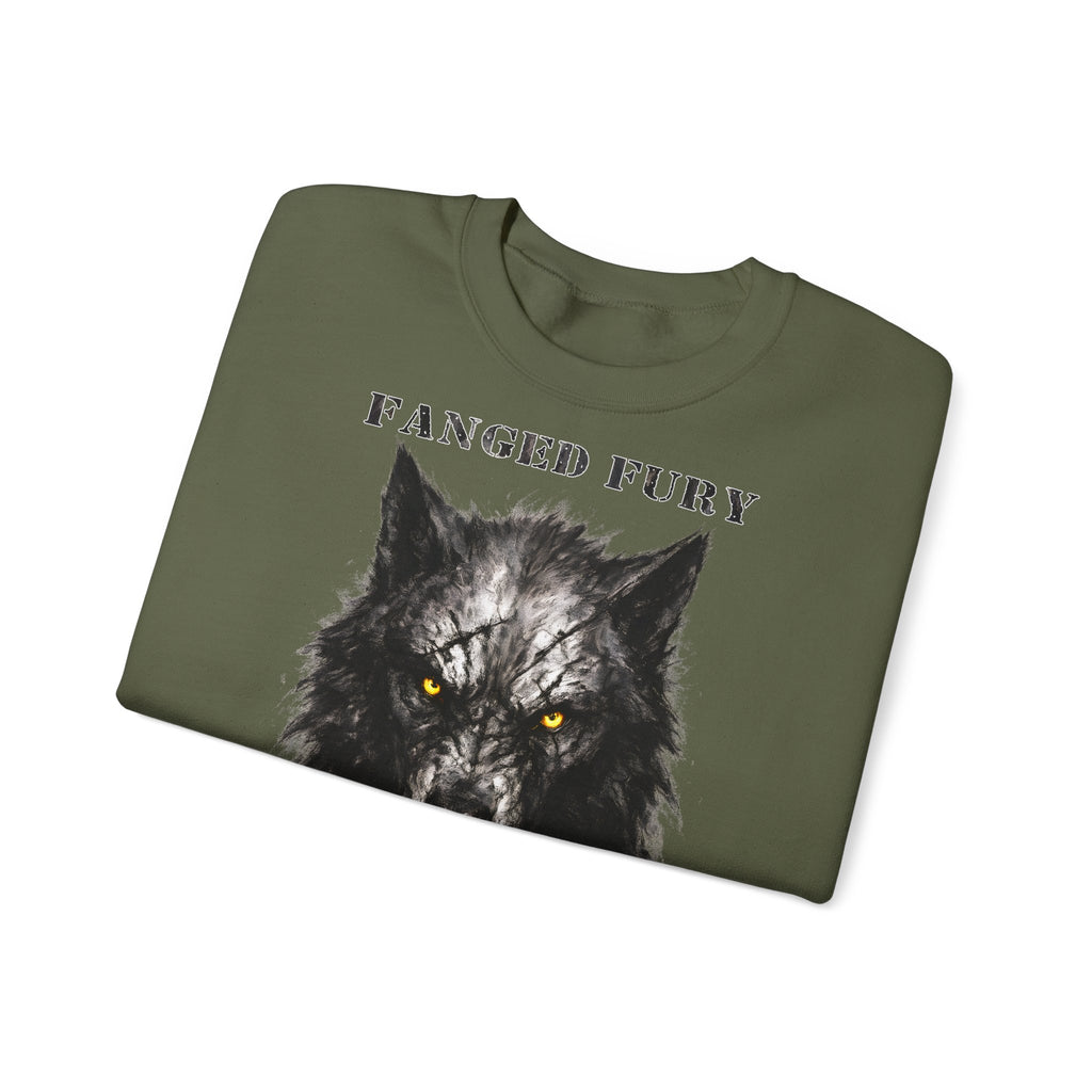 Wolf - Fanged Fury: Animals-Collection, Frontprint, Unisex Sweatshirt