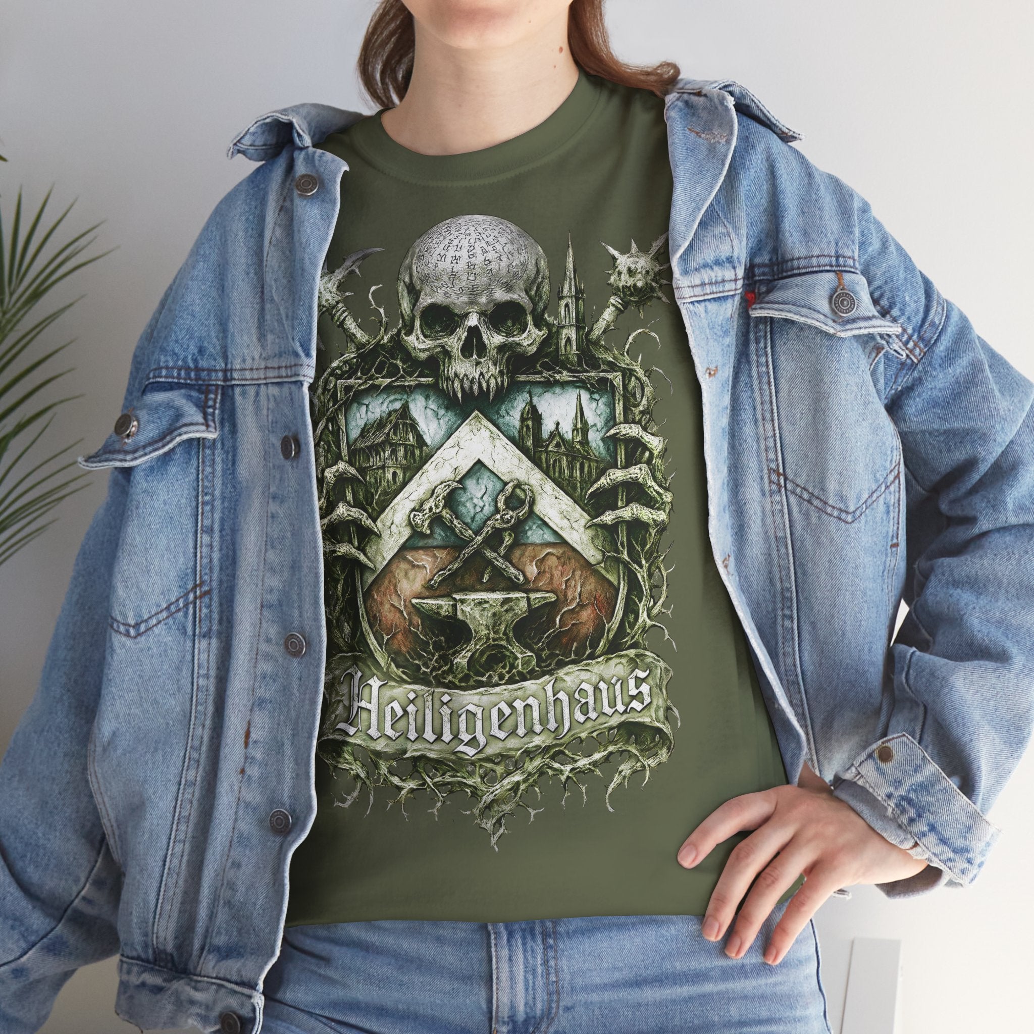 Heiligenhaus - Heljens: Frontprint, Unisex T-Shirt **Grimwater-Edition**