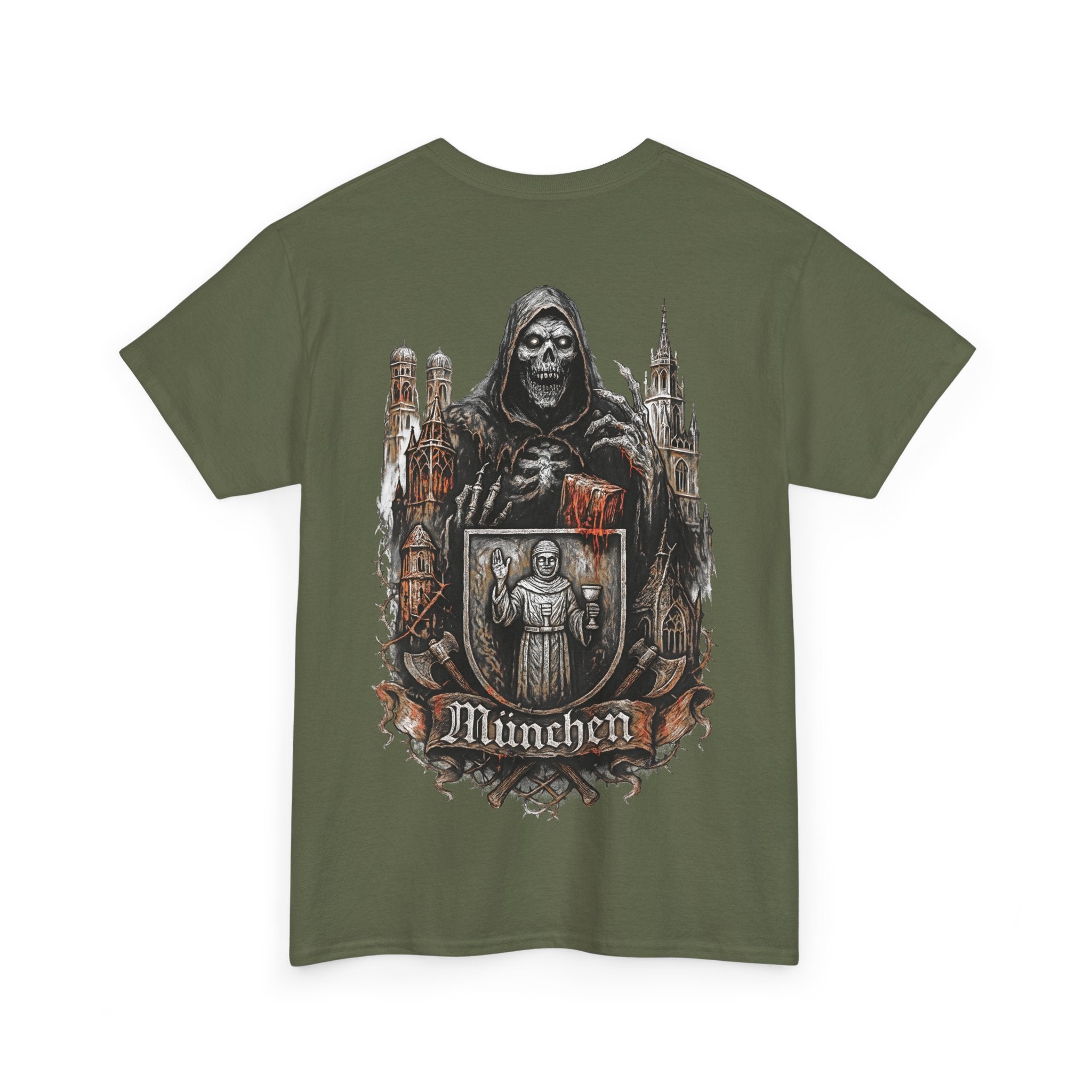 München Night Crew: Front-/Backprint, Unisex T-Shirt **Grimwater-Edition**