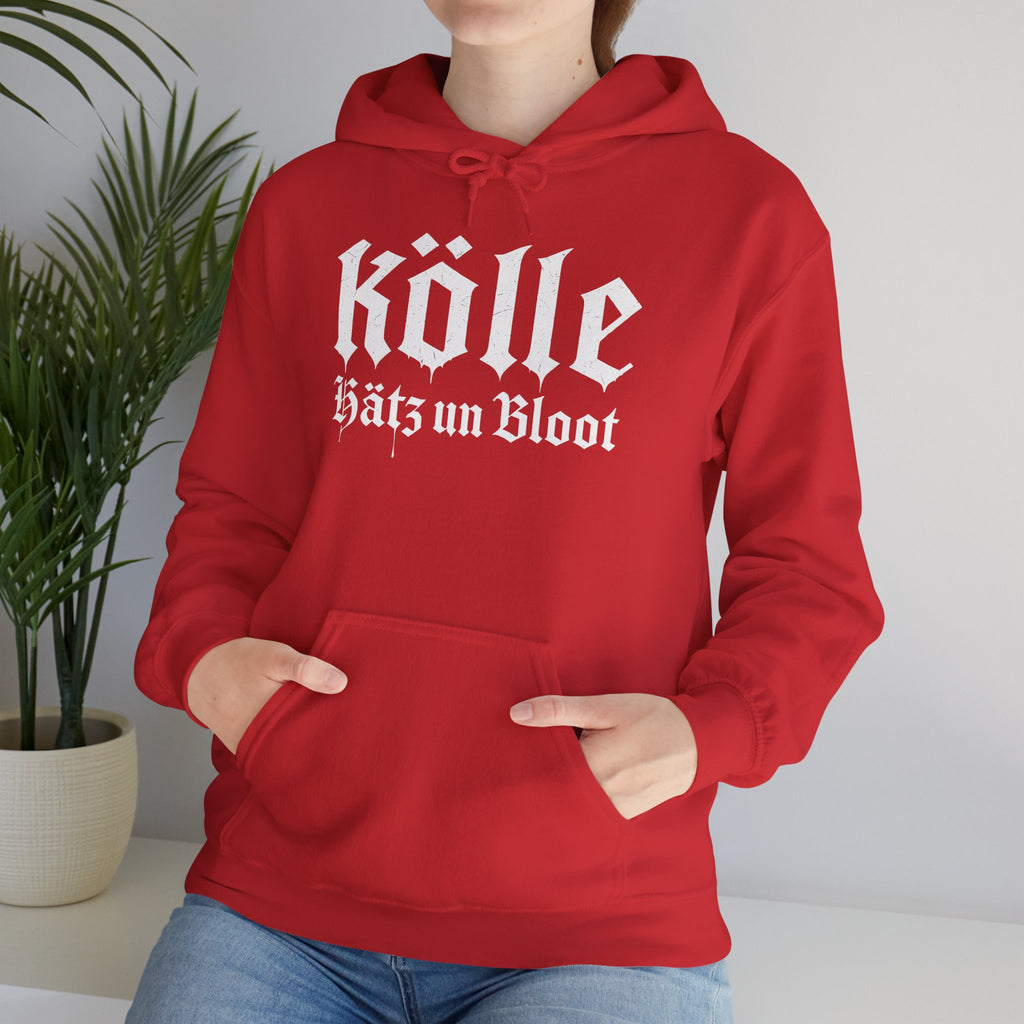 Köln - Hätz un Bloot: Front-/Backprint, Unisex Hoodie **Grimwater-Design**