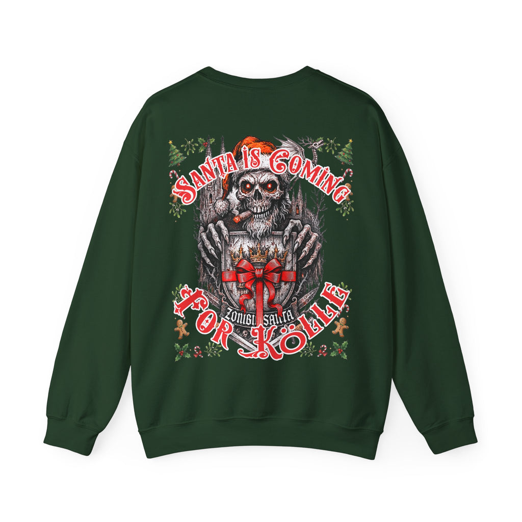 Santa Claus coming 4 Kölle: Front-/Backprint, Unisex Sweatshirt