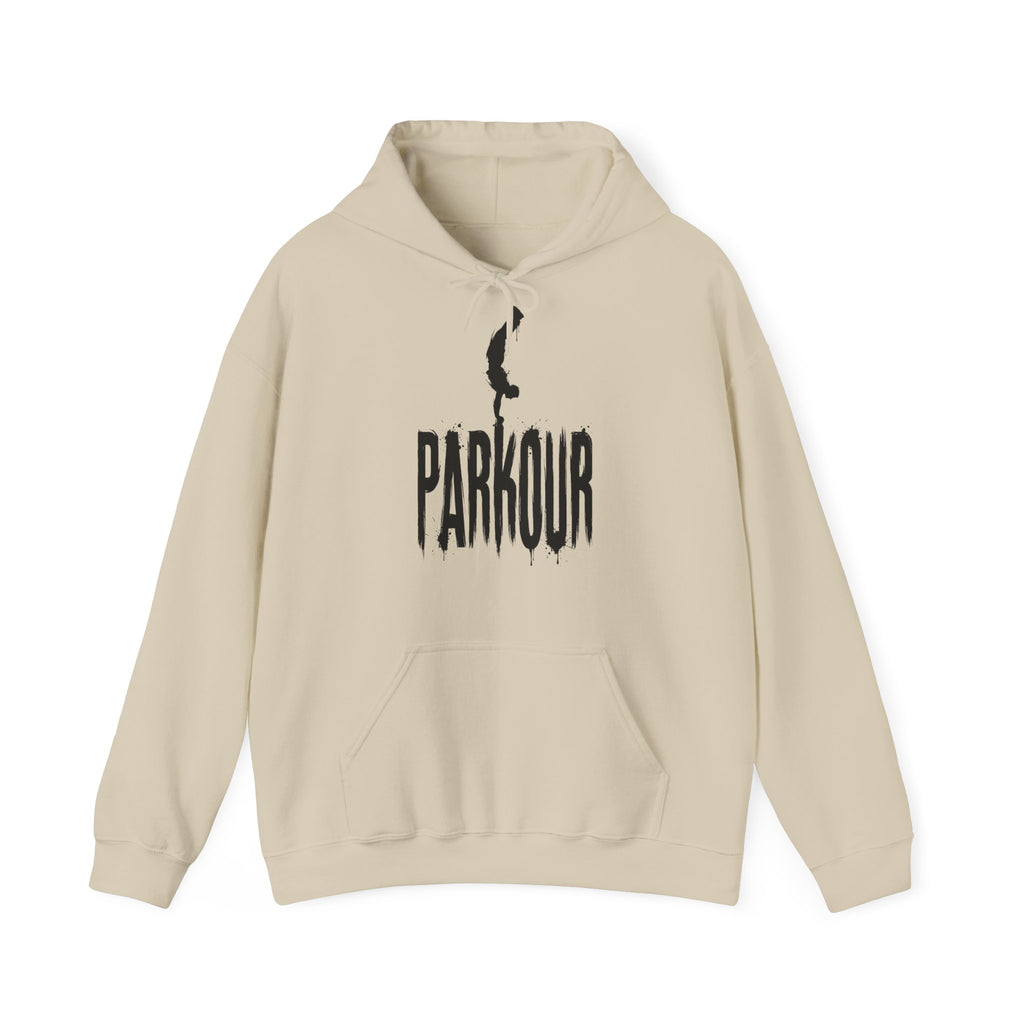 Parkour 03: Frontprint, Unisex Hoodie - Urban Stunt Silhouette