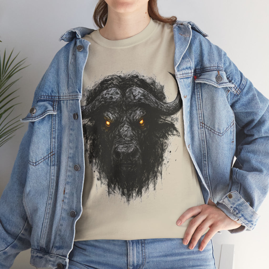 Büffel: Frontprint, Unisex T-Shirt - Animal-Collection