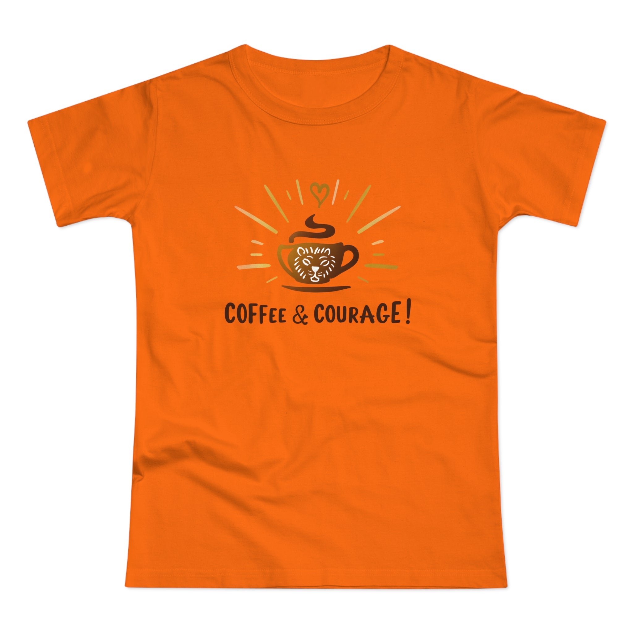 Coffee & Courage, Frontprint, Women's T-Shirt