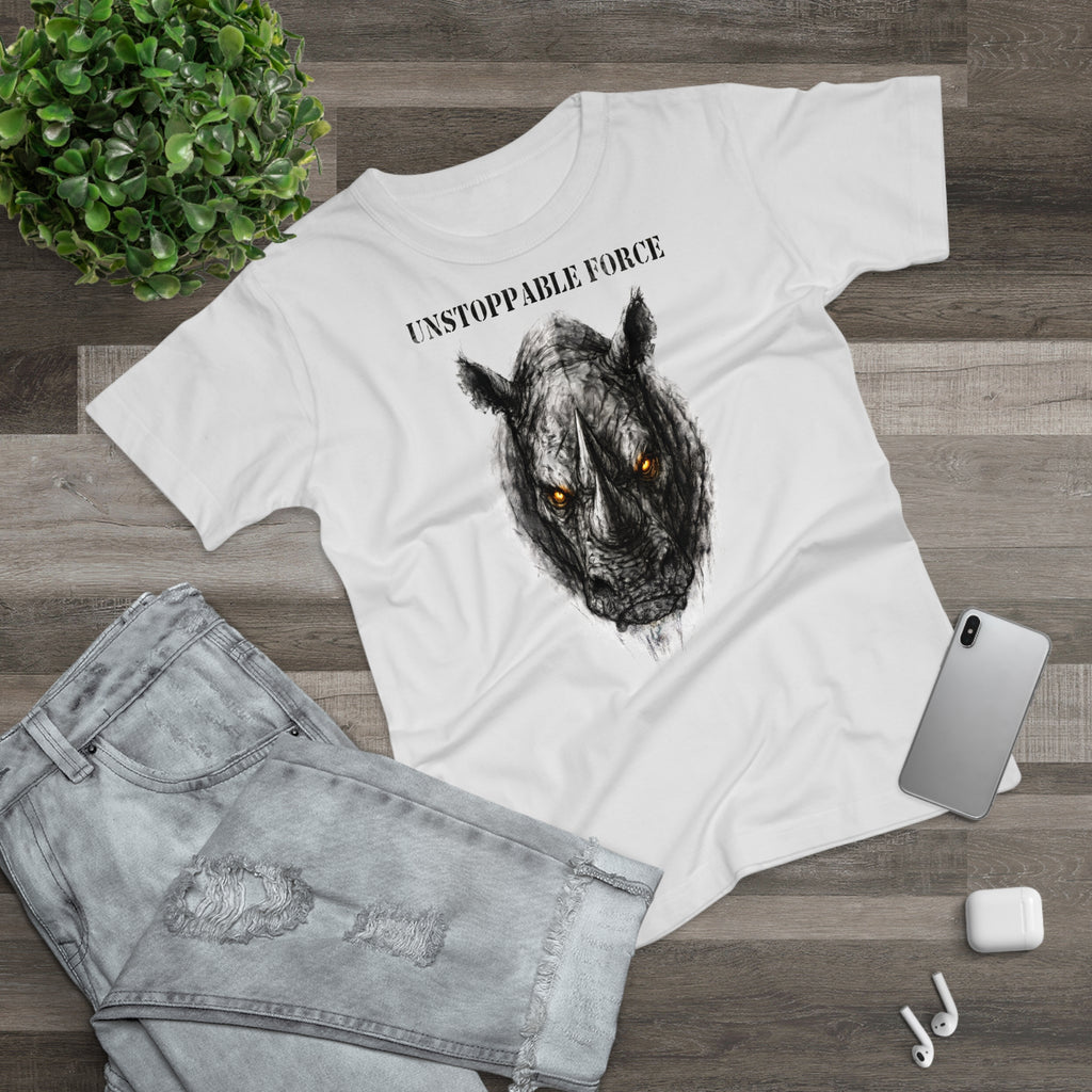 Nashorn: Frontprint, Womens' T-Shirt - Animal-Collection