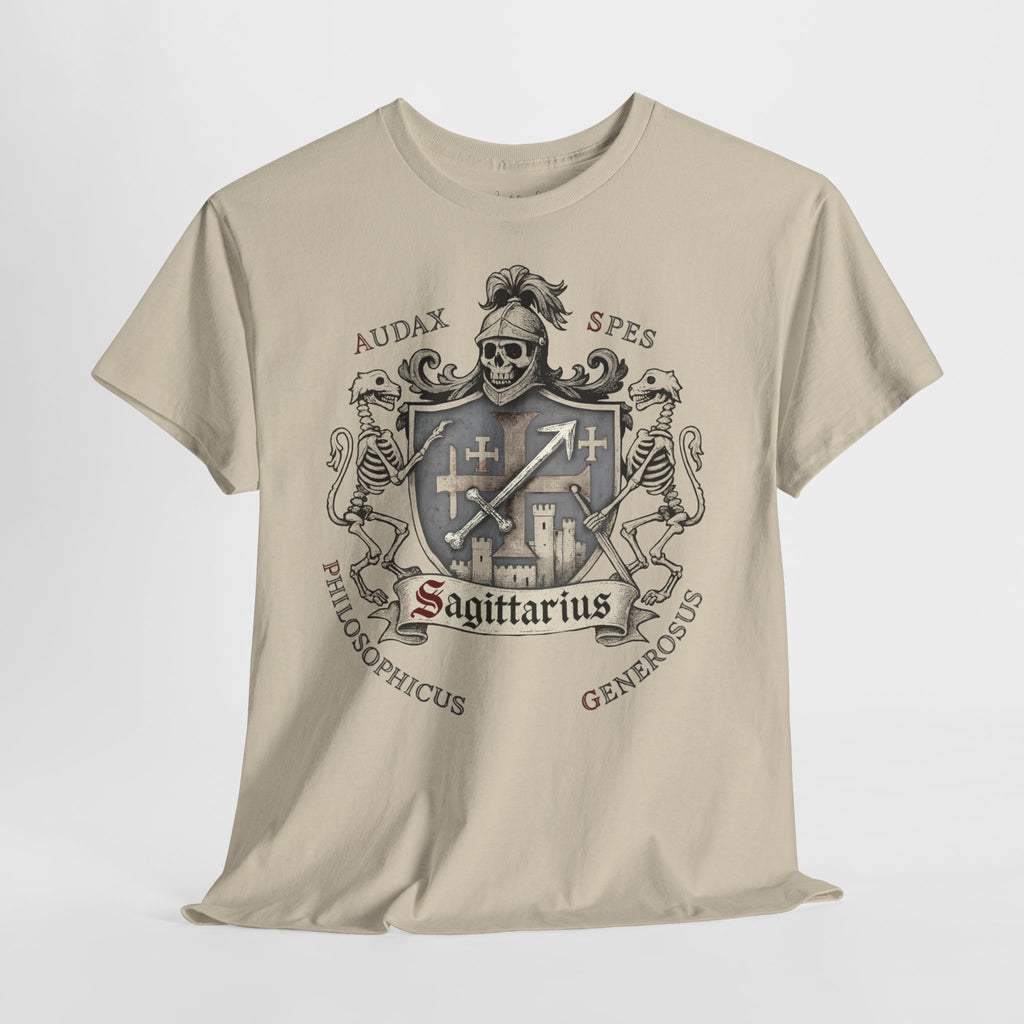 Schütze: Frontprint, Unisex T-Shirt **Grimwater-Edition** Sternzeichen Astrologie (Sagittarius)