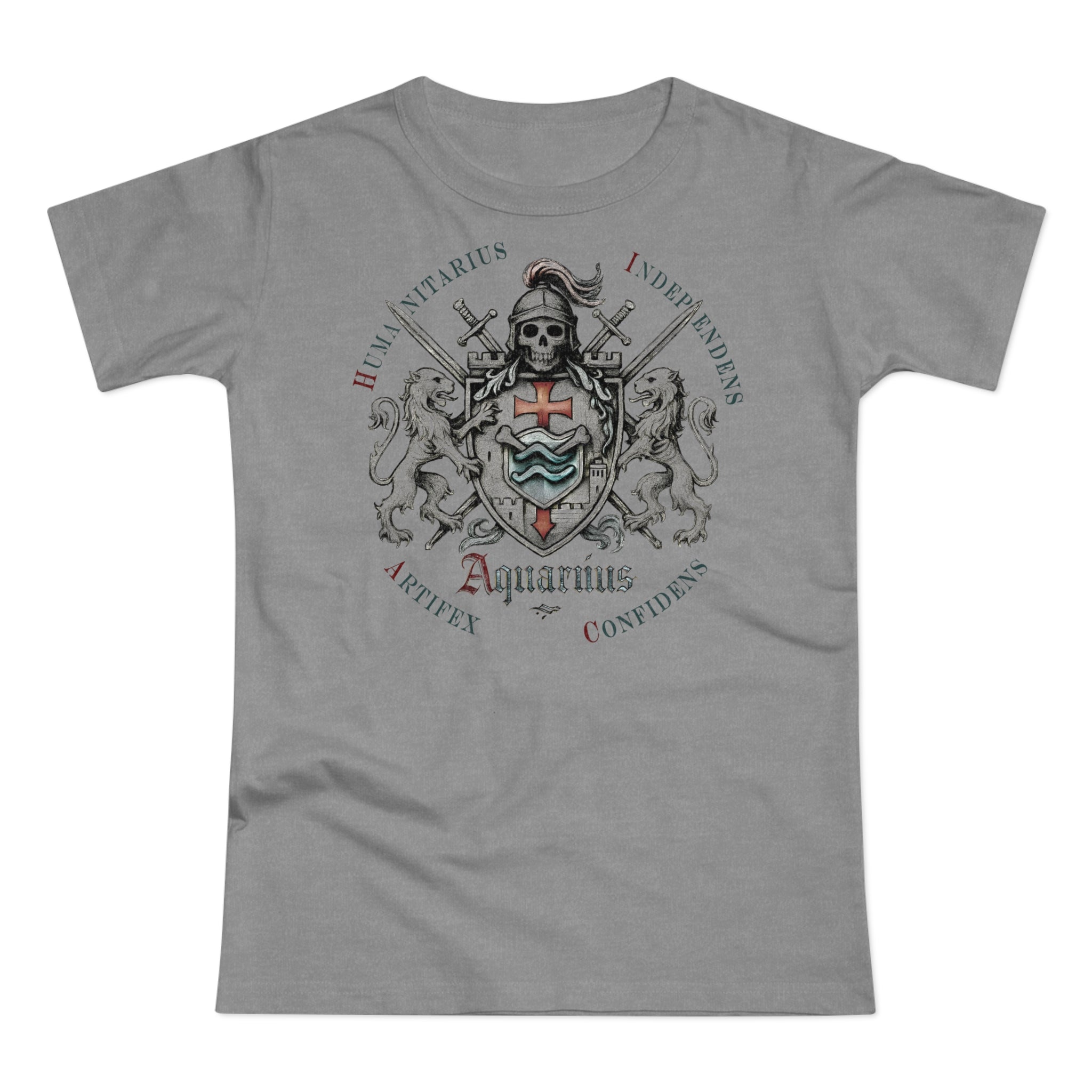 Wassermann: Frontprint, Womens' T-Shirt **Grimwater Edition** Sternzeichen Astrologie (Aquarius)