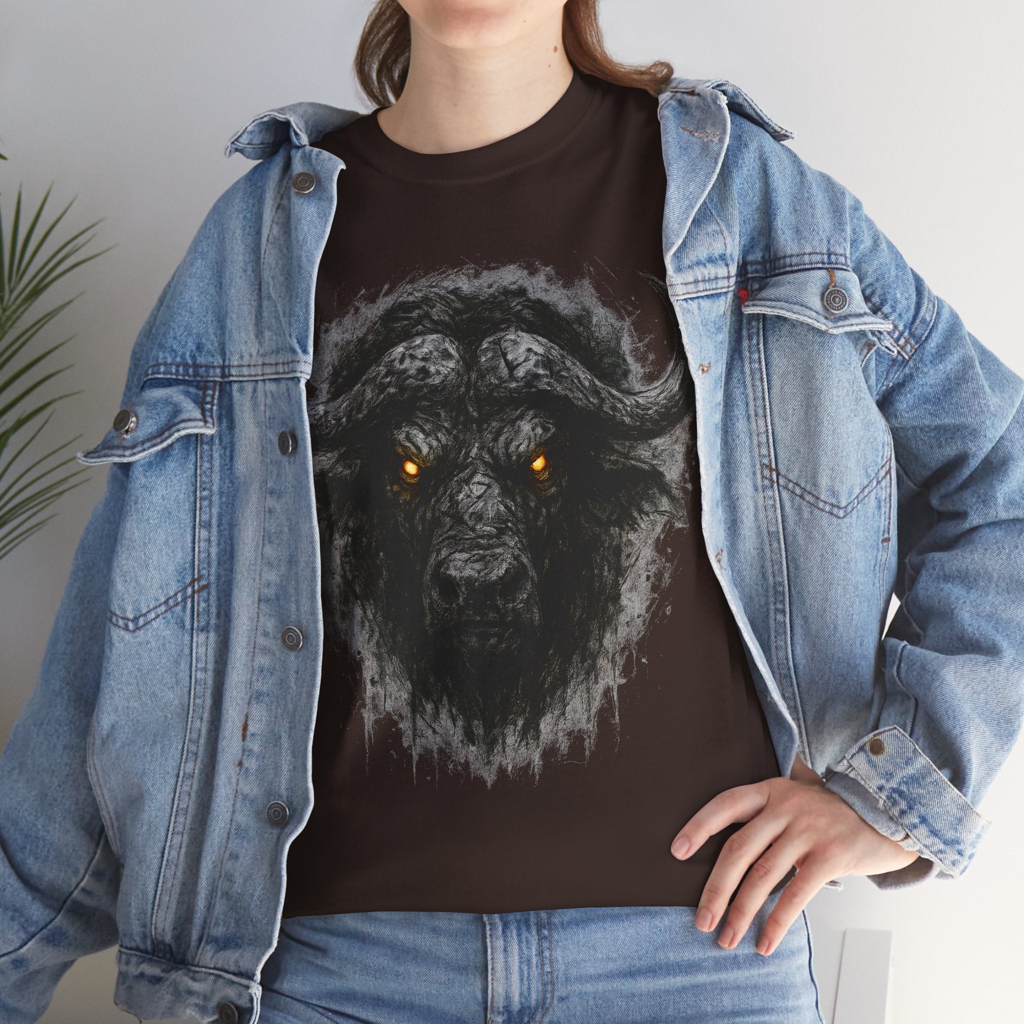 Büffel: Frontprint, Unisex T-Shirt - Animal-Collection