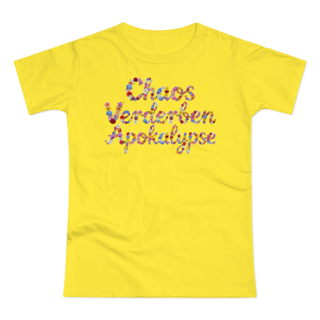 Chaos Verderben Apokalypse, Womens' T-Shirt, Floral Script