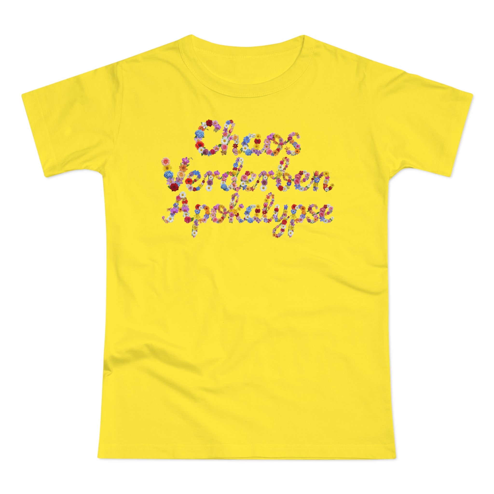 Chaos Verderben Apokalypse, Womens' T-Shirt, Floral Script