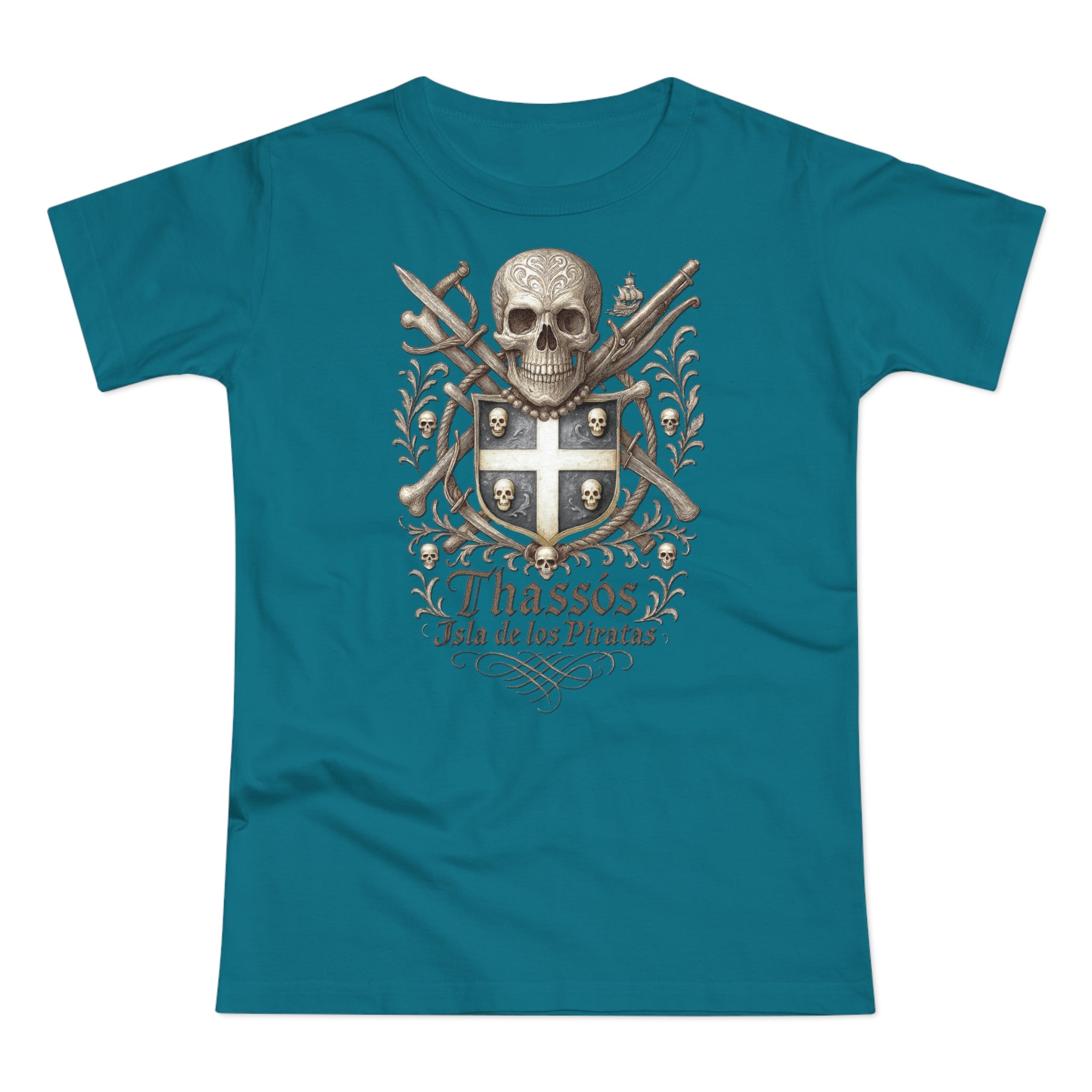 Thassos: Frontprint, Women's T-Shirt of Thasos **Grimwater-Edition**