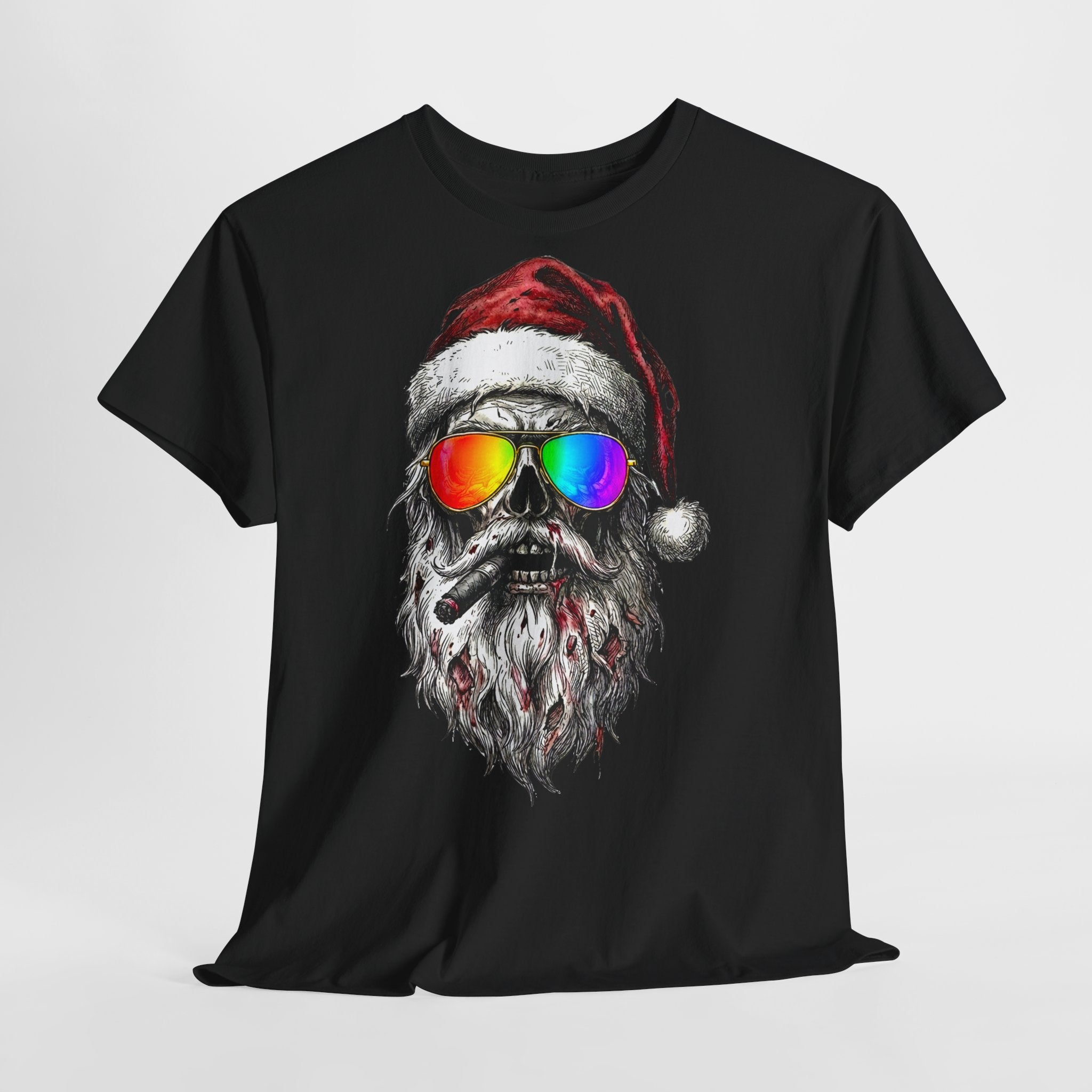 Pilot-Santa: Unisex T‑Shirt with Rainbow Sunglasses