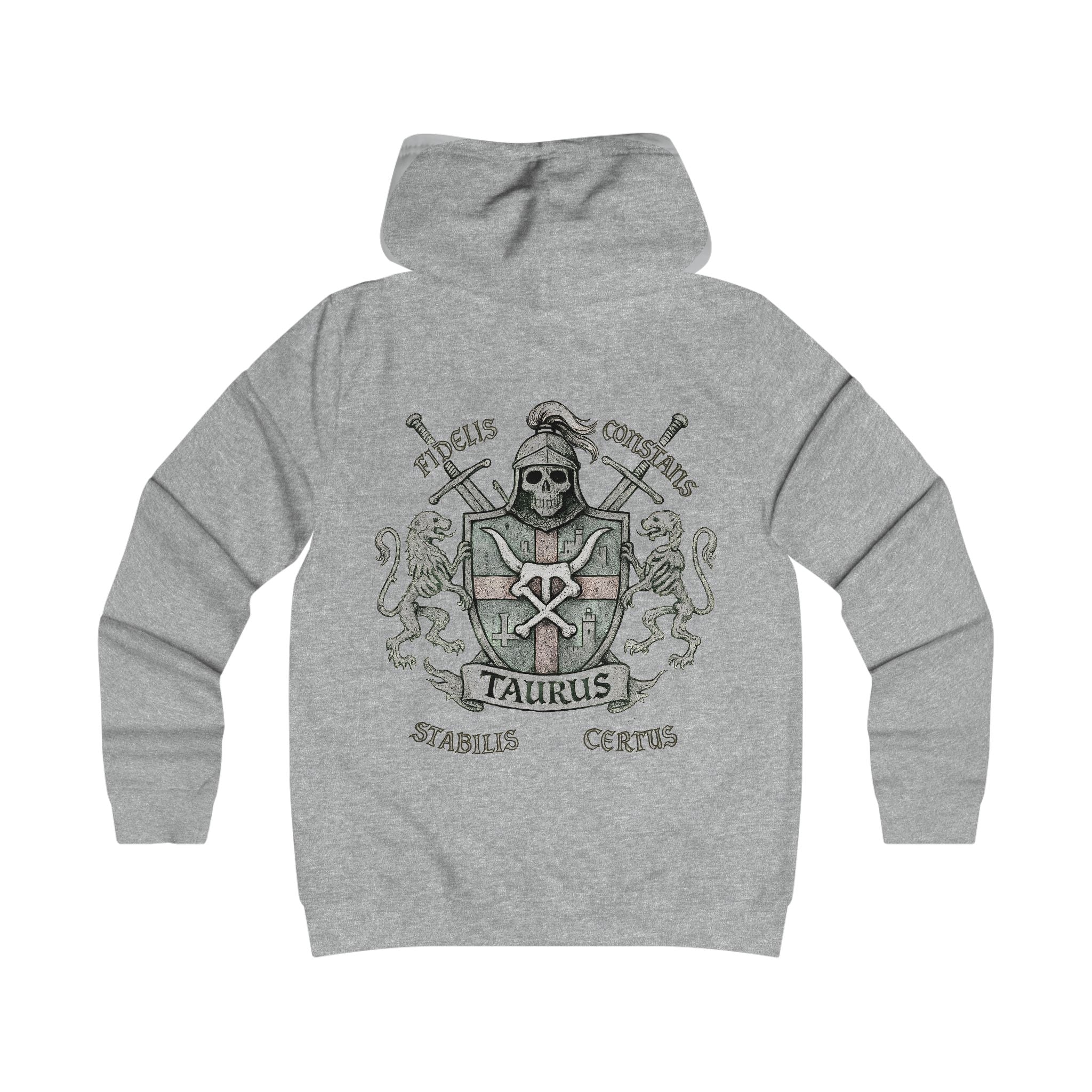 Stier - Backprint, Womens' Hoodie -  **Grimwater Edition** Sternzeichen Astrologie (Taurus)