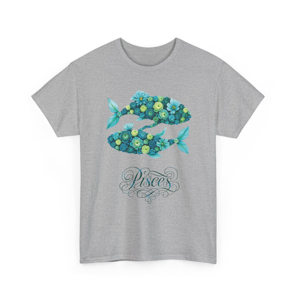 Pisces Floral Zodiac Apparel, Astrological Gift, Birthday Shirt, Horoscope Top, Casual Wear, Astrology Clothing