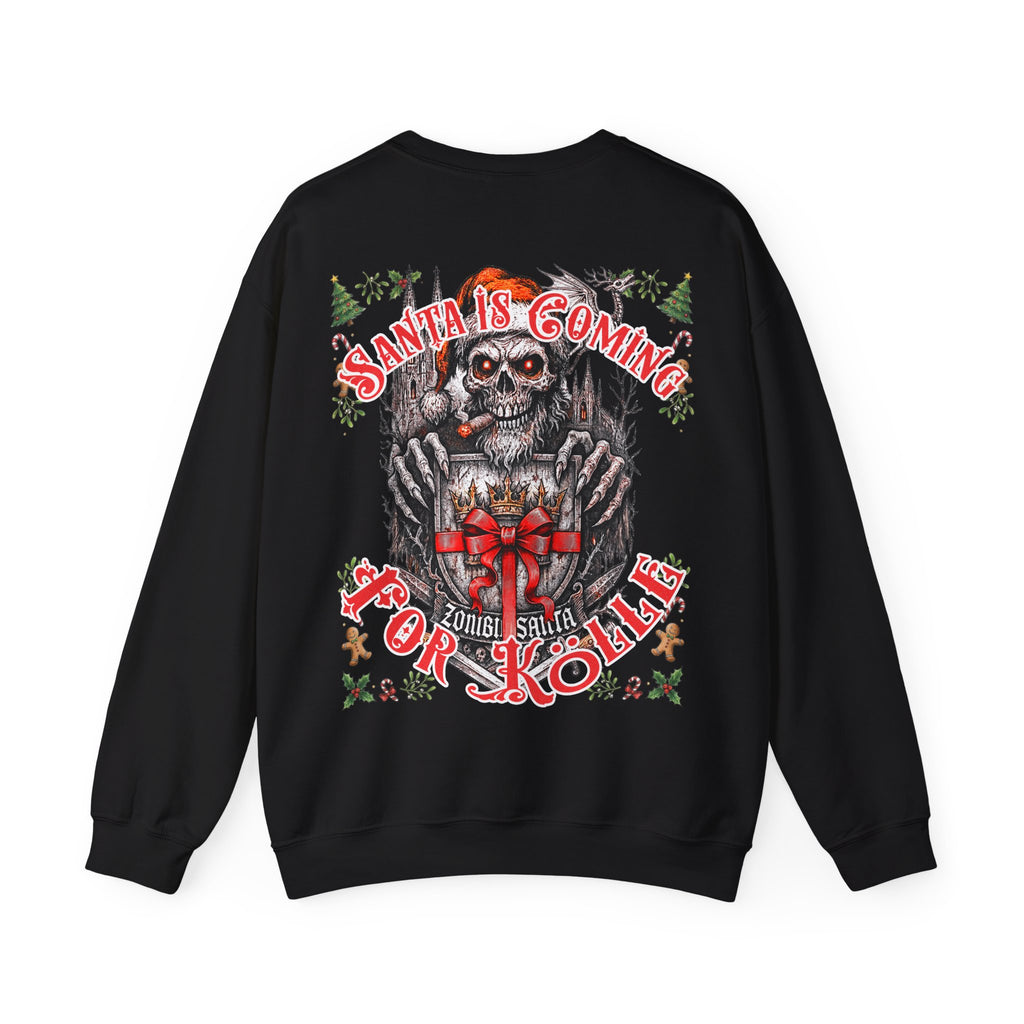 Santa Claus coming 4 Kölle: Front-/Backprint, Unisex Sweatshirt
