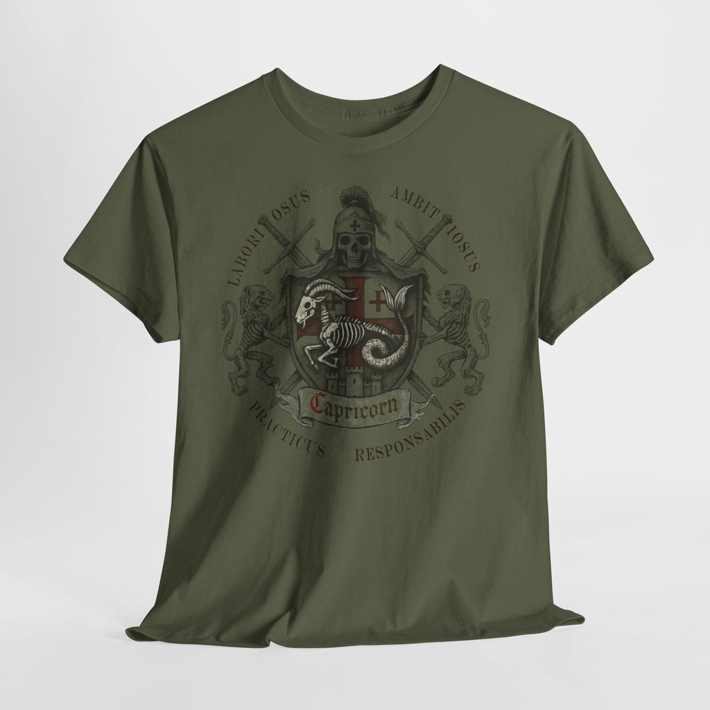 Steinbock: Frontprint, Unisex T-Shirt **Grimwater-Edition** Sternzeichen Astrologie (Capricorn)