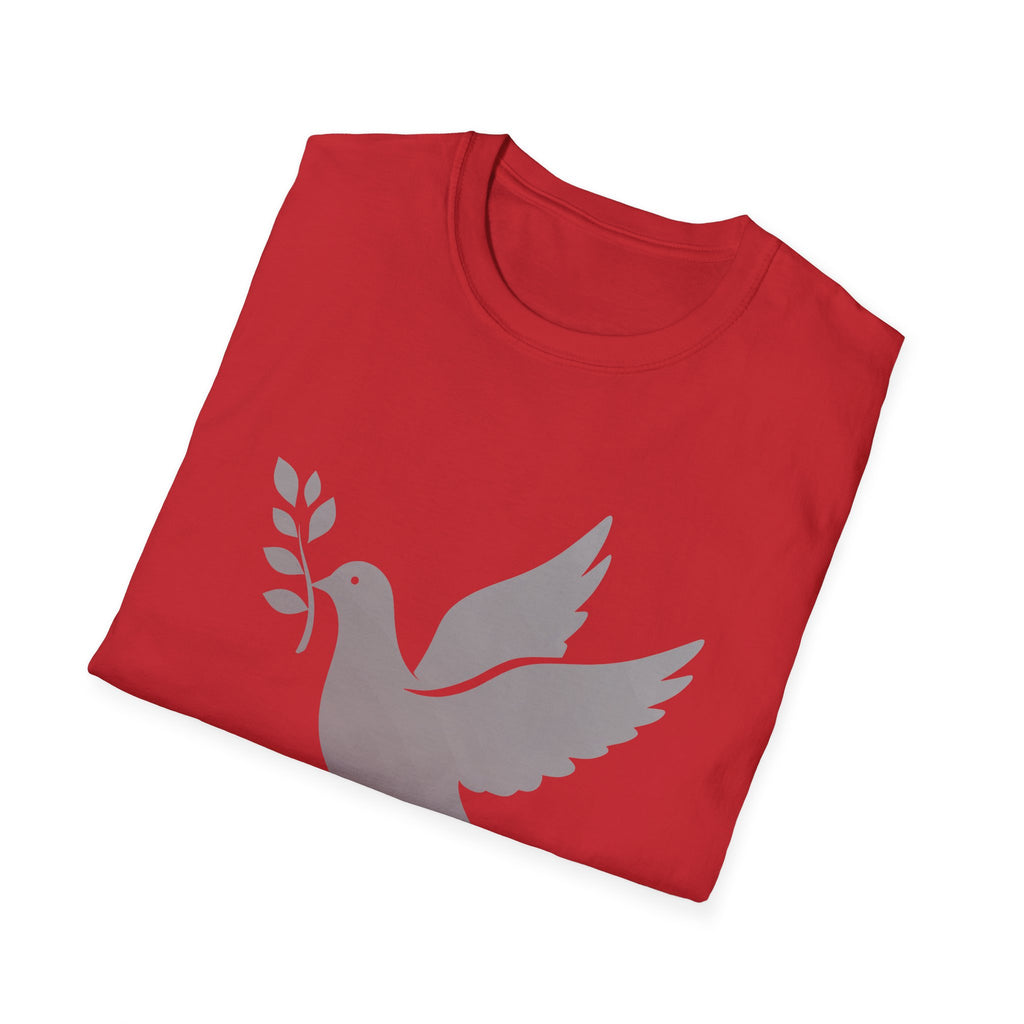 Fading Dove - Peace, Please: Frontprint, Unisex (Slim) T-Shirt