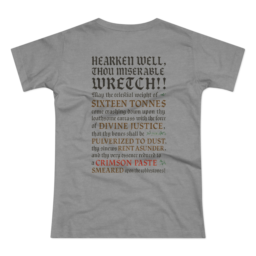 16 tons Divine Justice: Front-/Backprint, Womens' T-Shirt