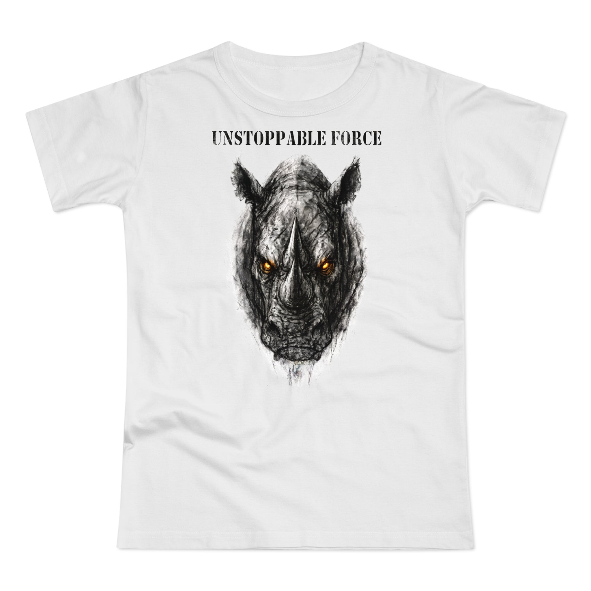 Nashorn: Frontprint, Womens' T-Shirt - Animal-Collection