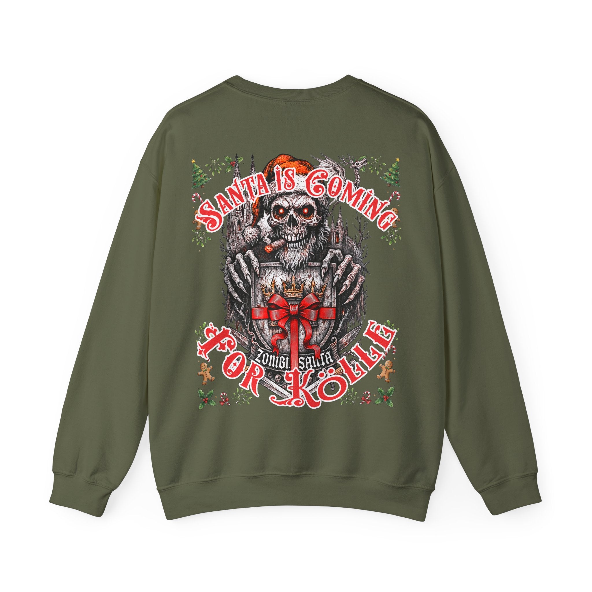 Santa Claus coming 4 Kölle: Front-/Backprint, Unisex Sweatshirt