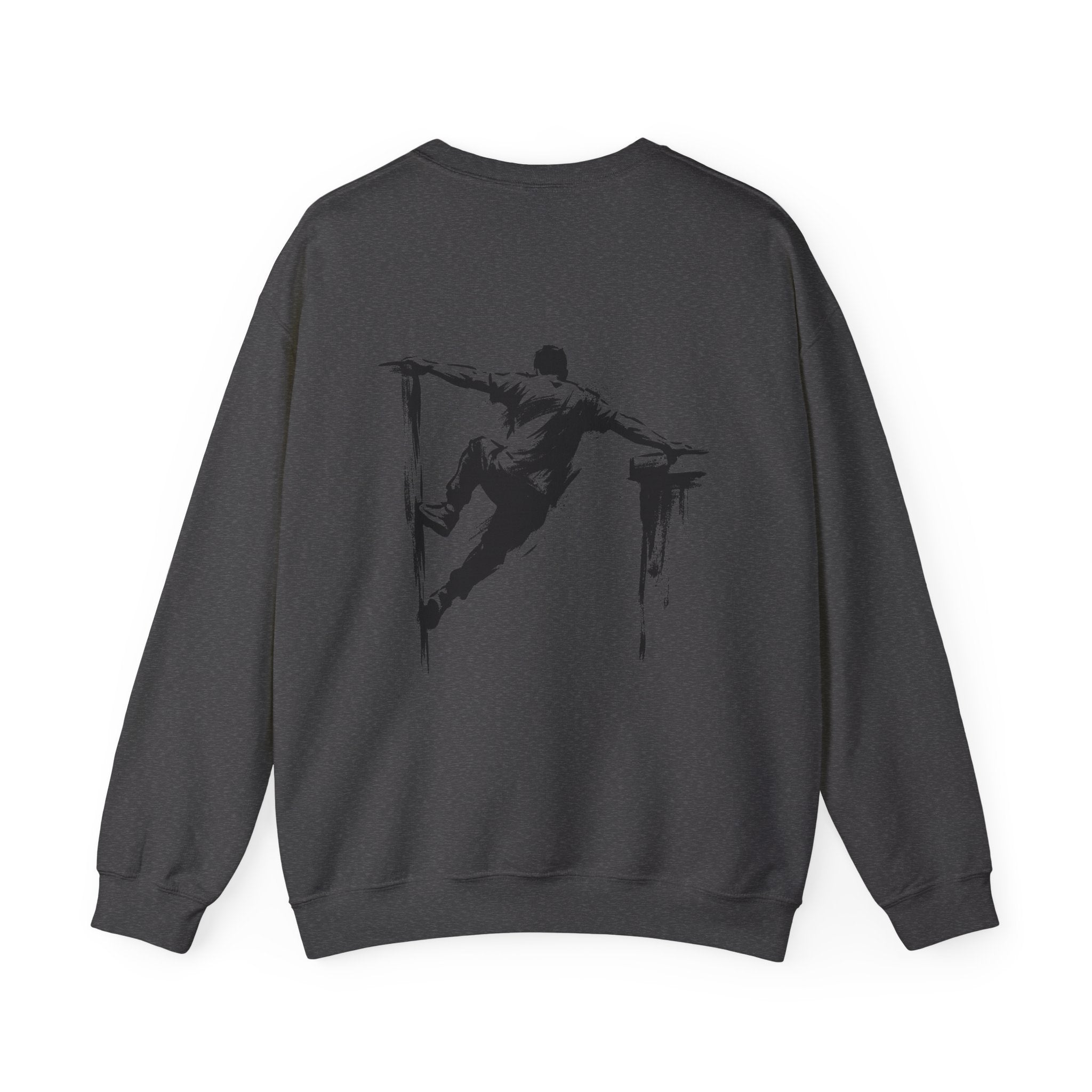 Parkour D: Front-/Backprint, Unisex Sweatshirt - Urban Stunt Silhouette Crewneck