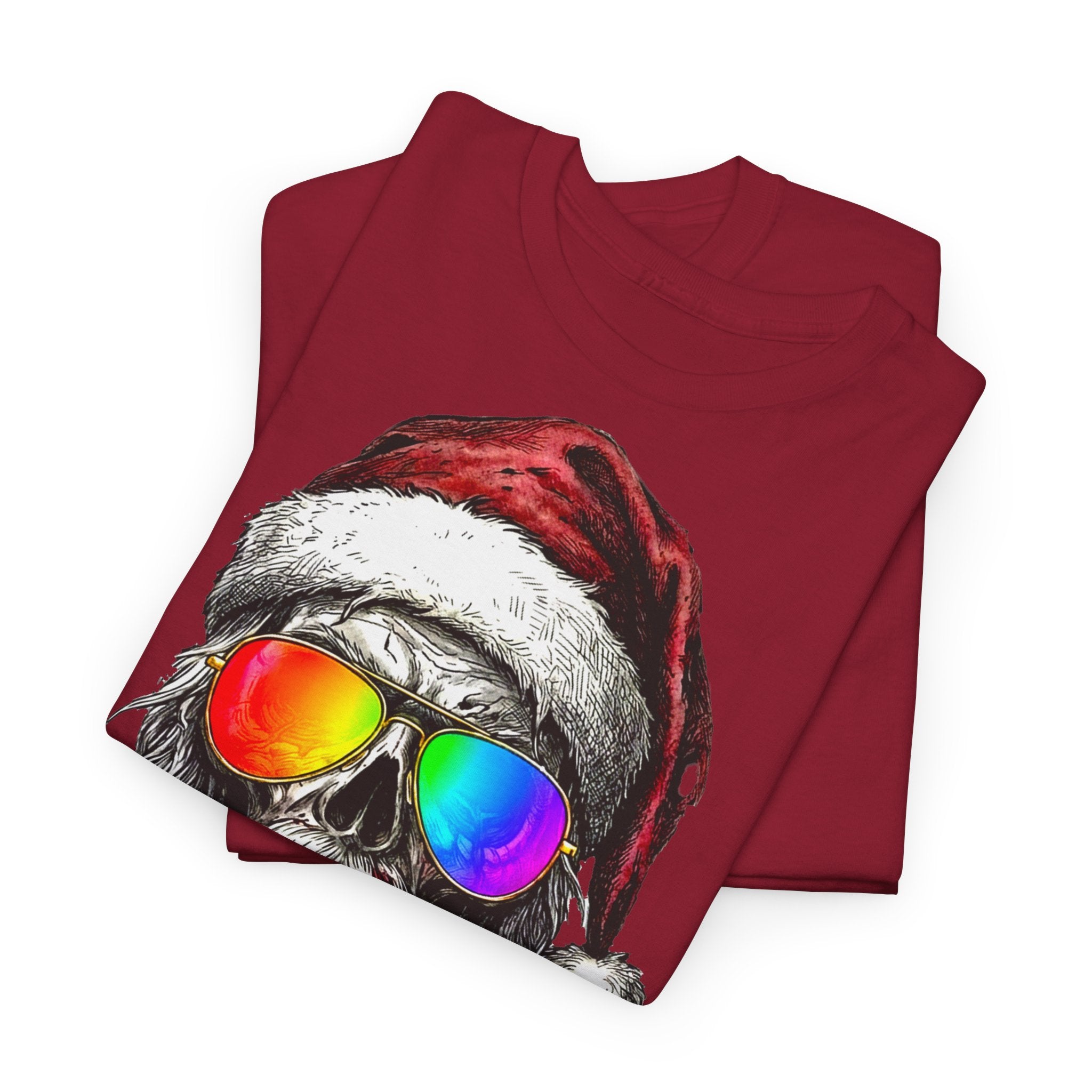 Pilot-Santa: Unisex T‑Shirt with Rainbow Sunglasses
