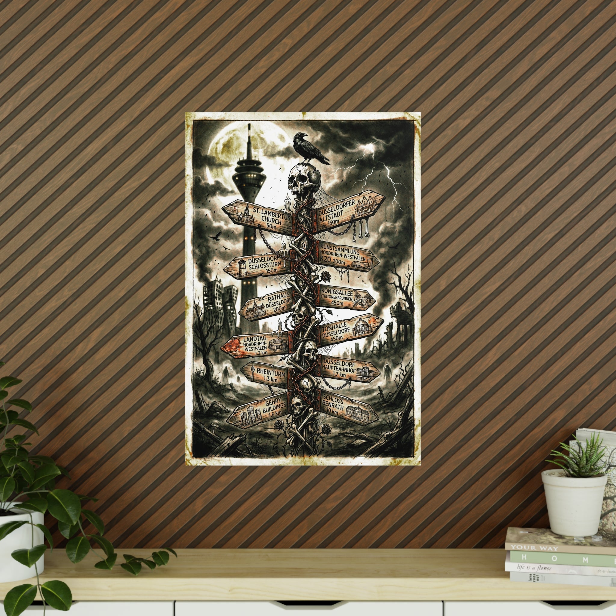 Poster 60 x 90: Düsseldorf - New Dawn Edition Signpost