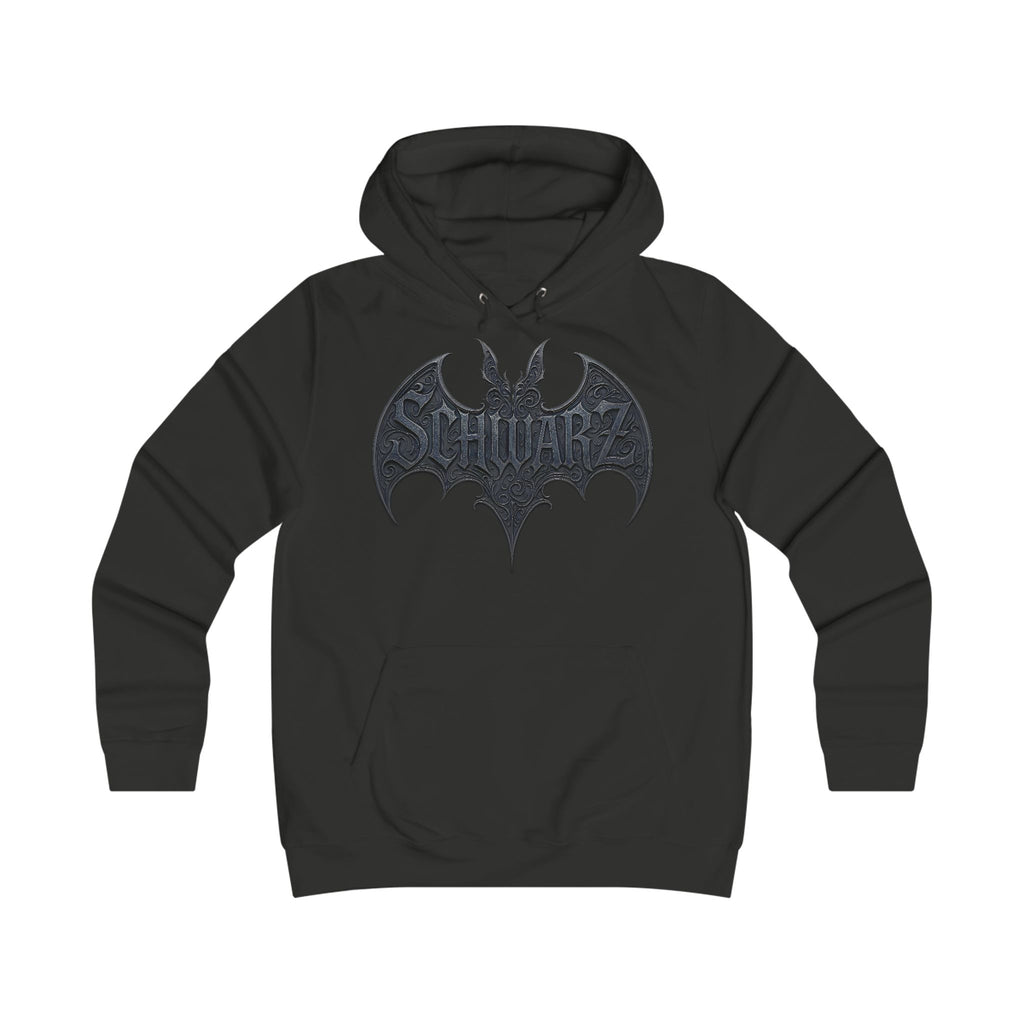 Fledermaus SCHWARZ, Frontprint, Womens' Hoodie, Gothic College Hoodie