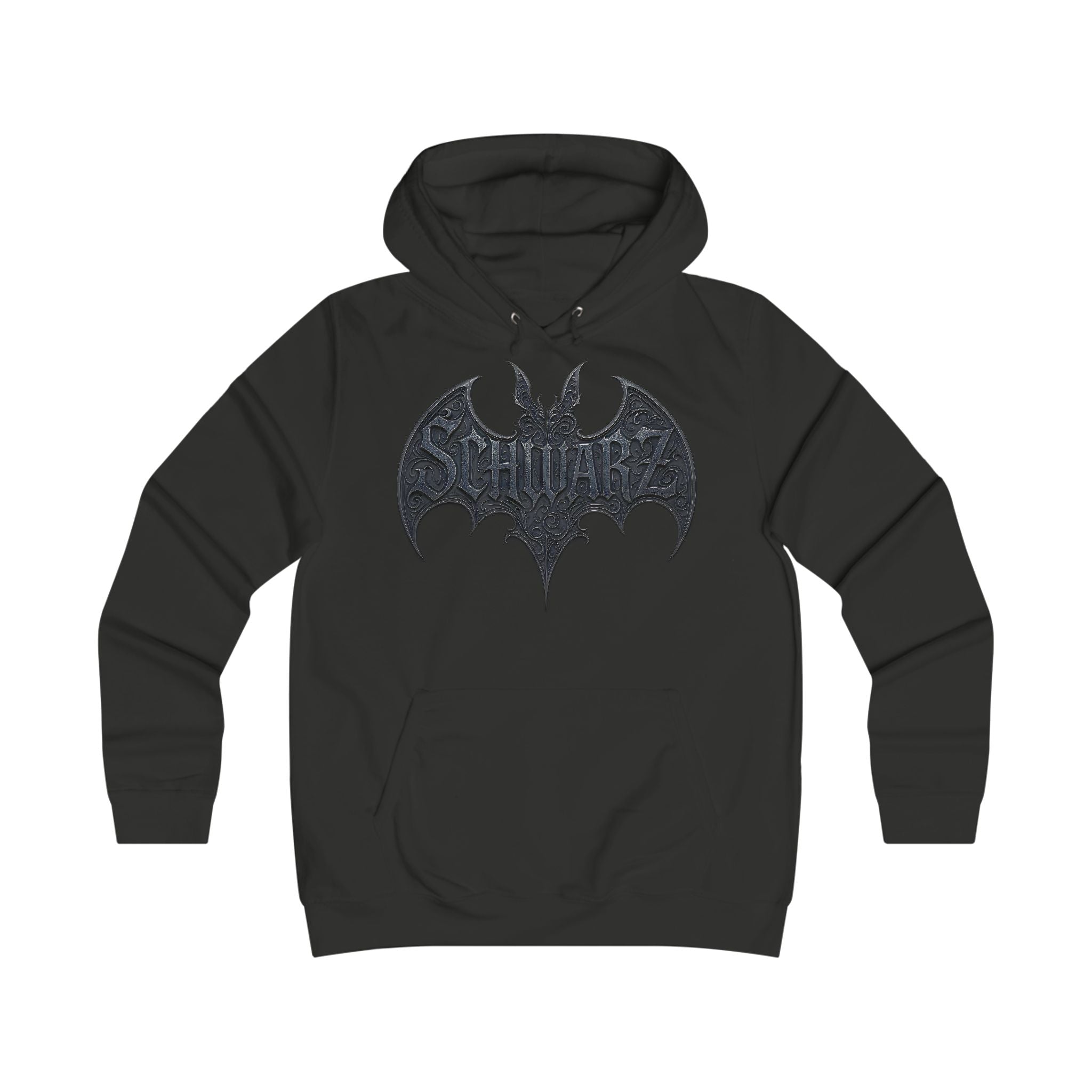 Fledermaus SCHWARZ, Frontprint, Womens' Hoodie, Gothic College Hoodie