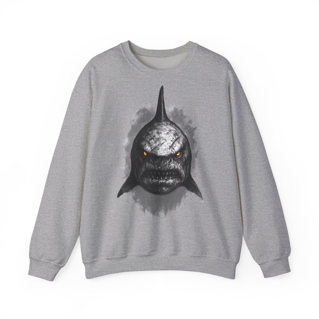 Hai: Animals-Collection, Frontprint, Unisex Sweatshirt, Menacing Shark