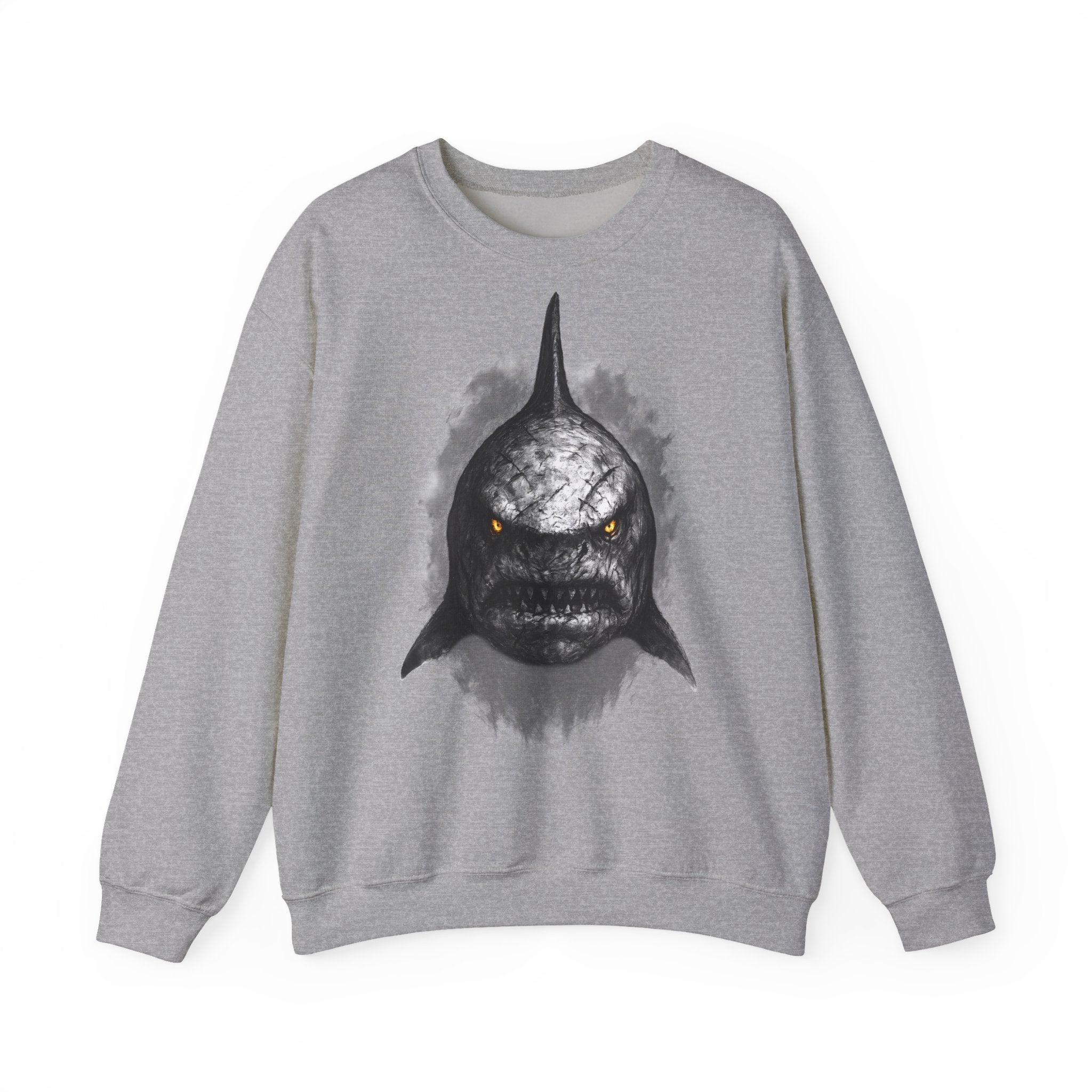Hai: Animals-Collection, Frontprint, Unisex Sweatshirt, Menacing Shark