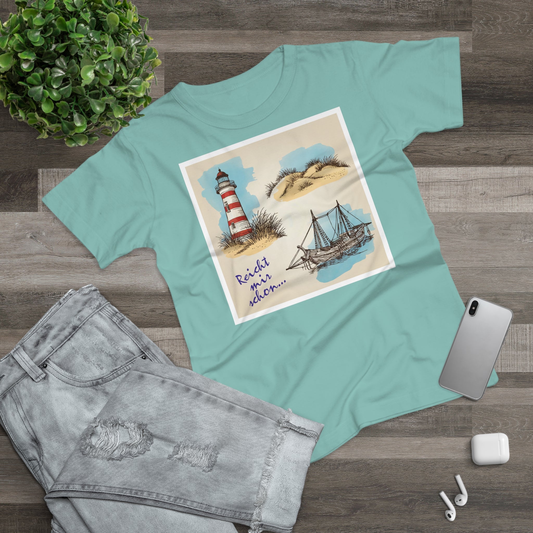 Lighthouse Bliss. Frontprint, Women's T-Shirt, Nautical Tee, Summer Fashion, Beach Vibe, Gift for Ocean Lovers