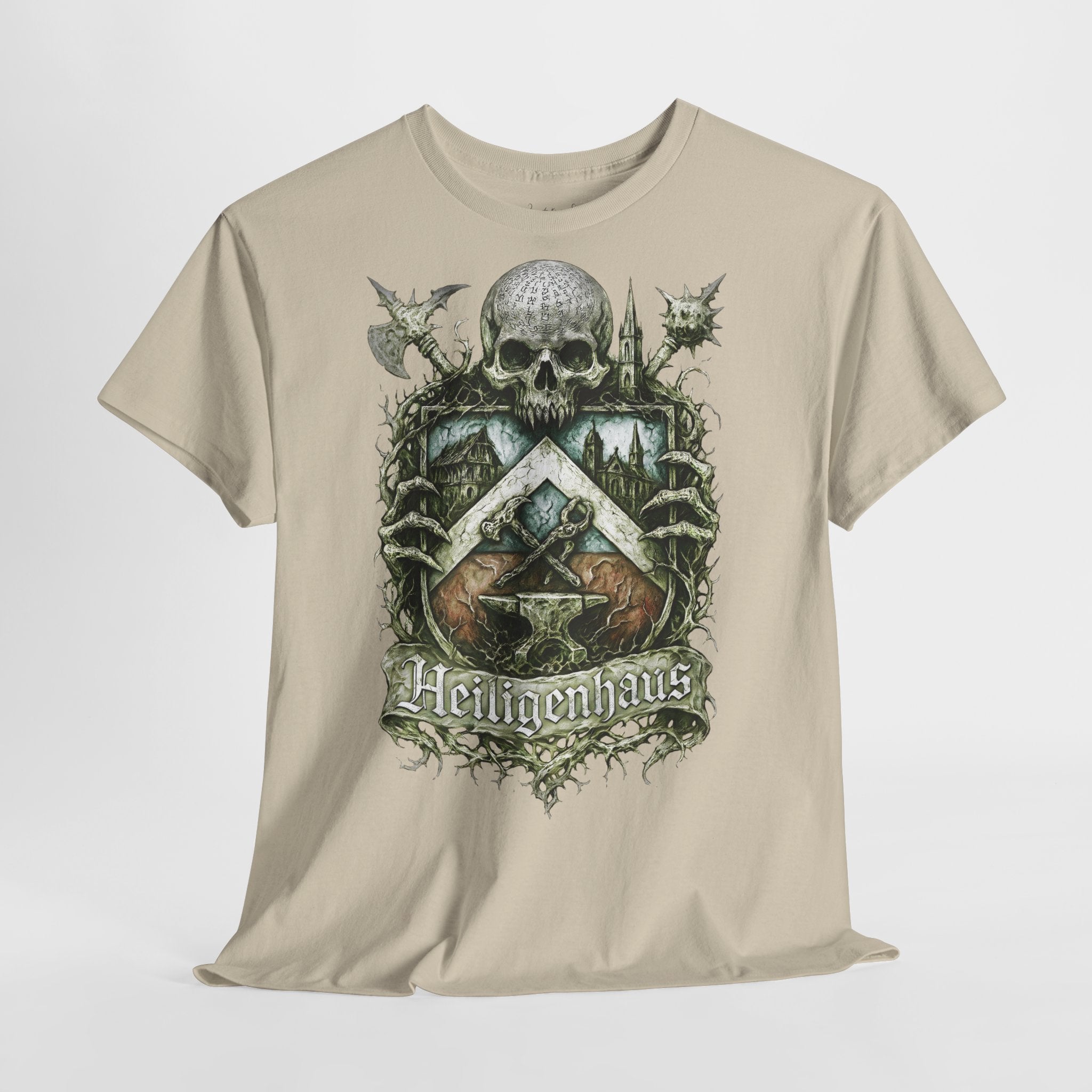 Heiligenhaus - Heljens: Frontprint, Unisex T-Shirt **Grimwater-Edition**