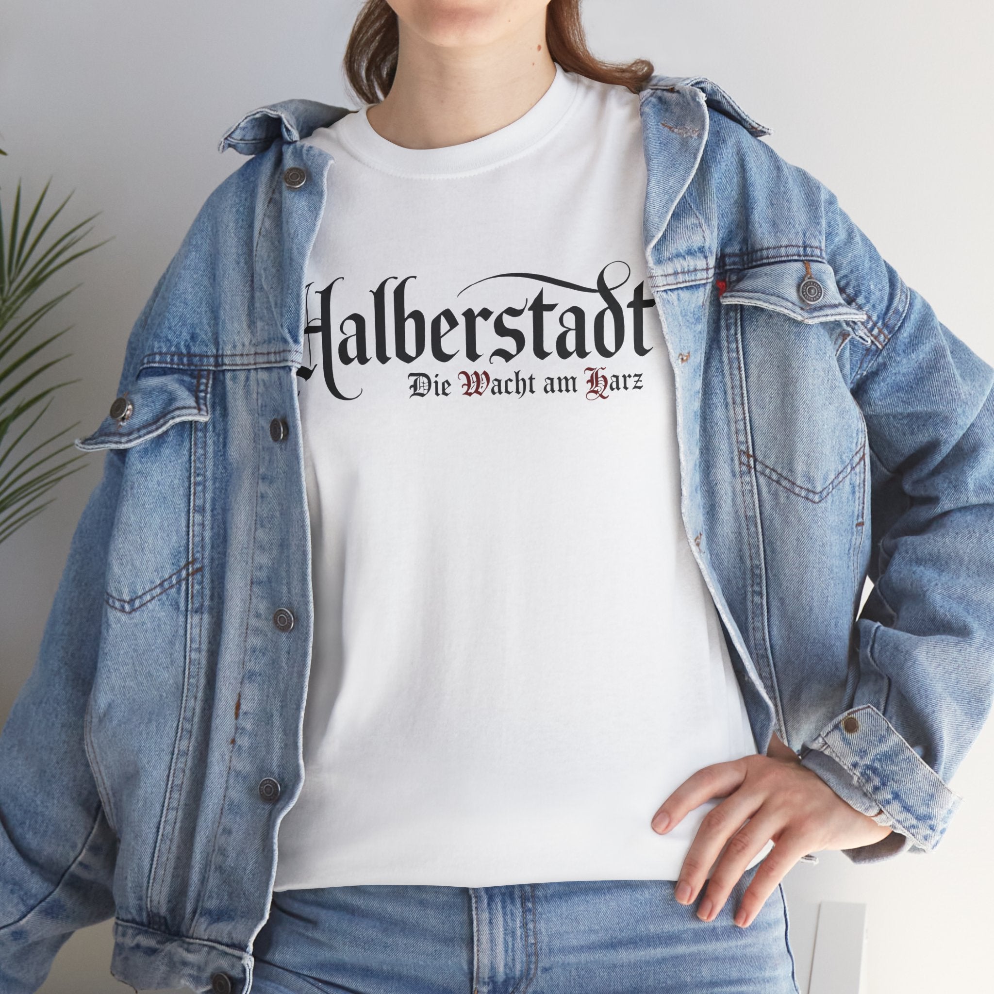 Halberstadt - Die Wacht am Harz - Unisex Heavy Cotton Tee, Cool Graphic Shirt, Gift for Travelers, Casual Wear, Street Style, Trendy Tee