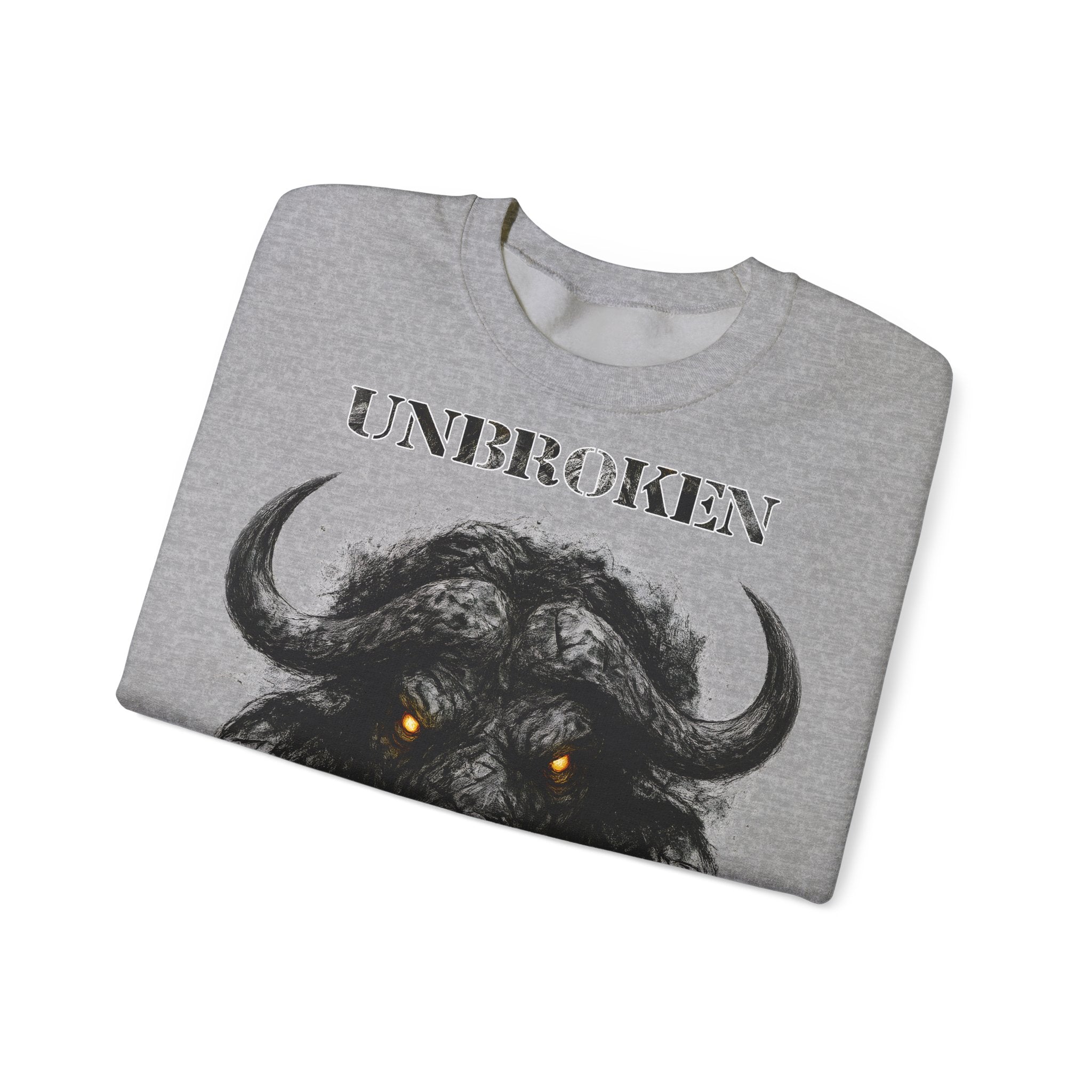 Büffel - Unbroken: Animals-Collection, Frontprint, Unisex Sweatshirt