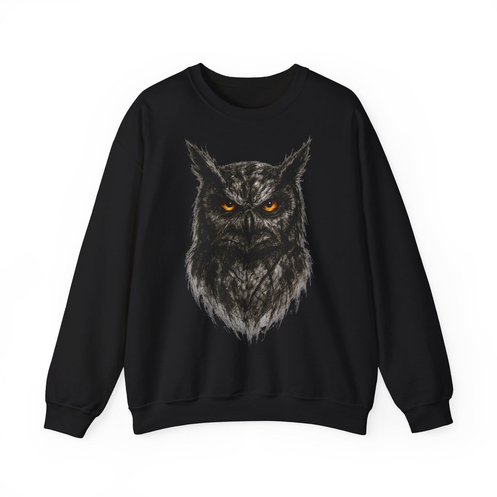 Uhu: Animals-Collection, Frontprint, Unisex Sweatshirt, Owl Graphic