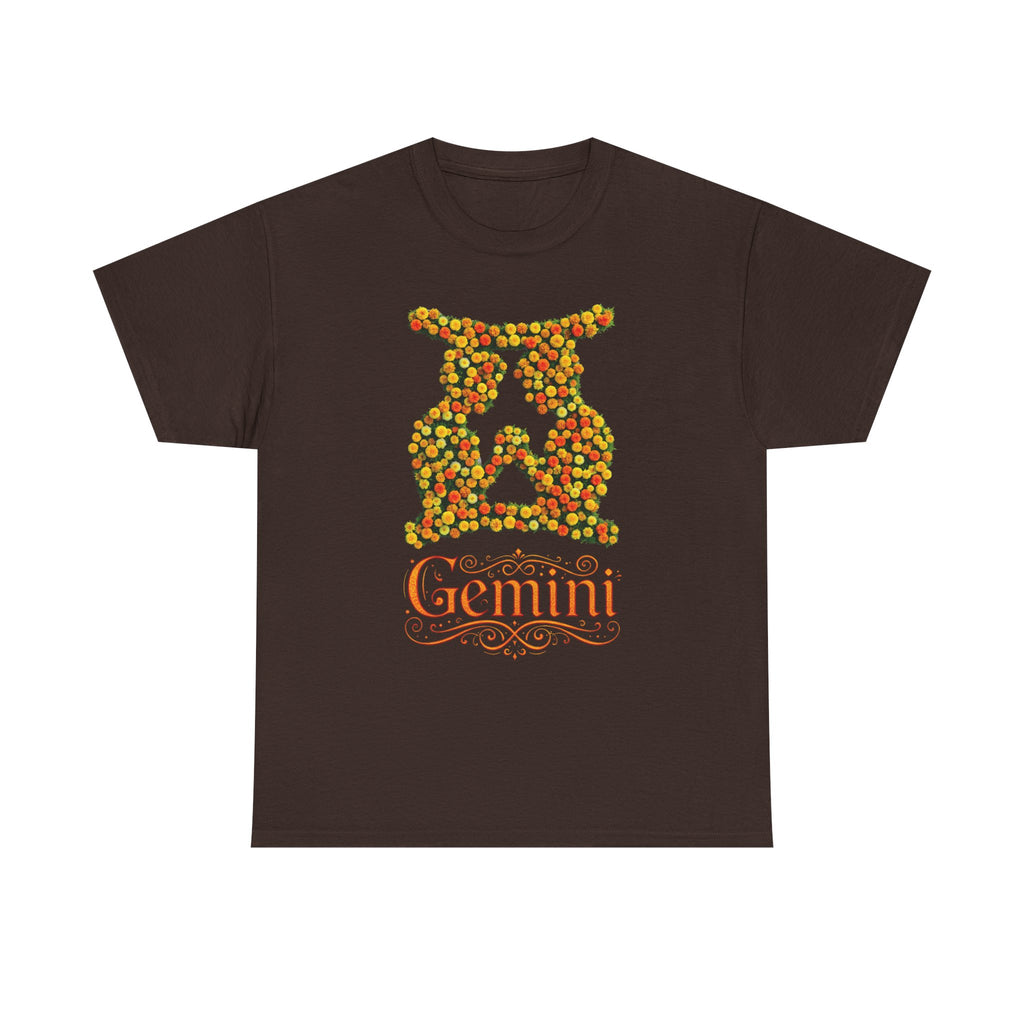 Gemini Floral Zodiac Shirt, Astrology Gift, Horoscope Apparel, Birthday Tee, Personalized T-Shirt
