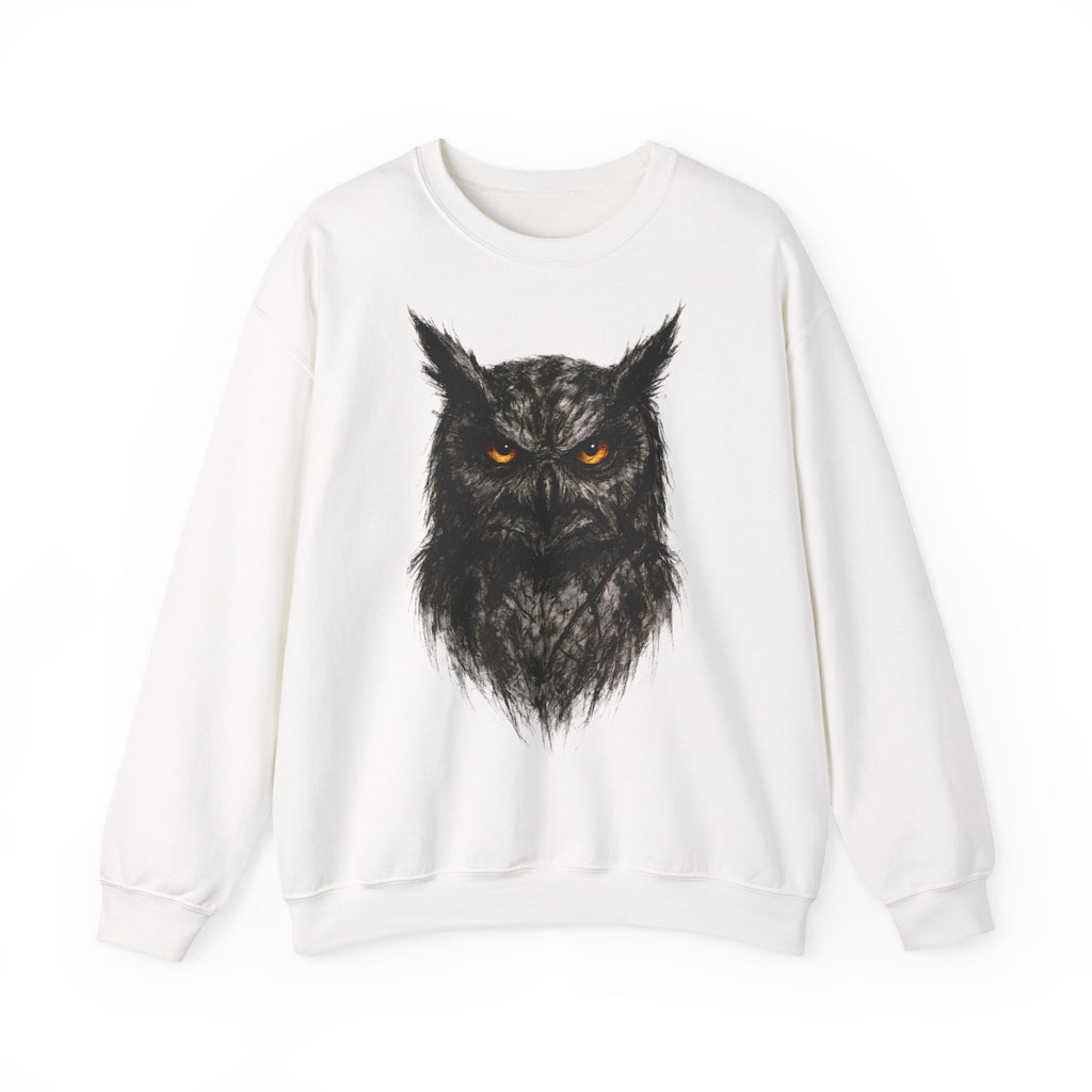 Uhu: Animals-Collection, Frontprint, Unisex Sweatshirt, Owl Graphic