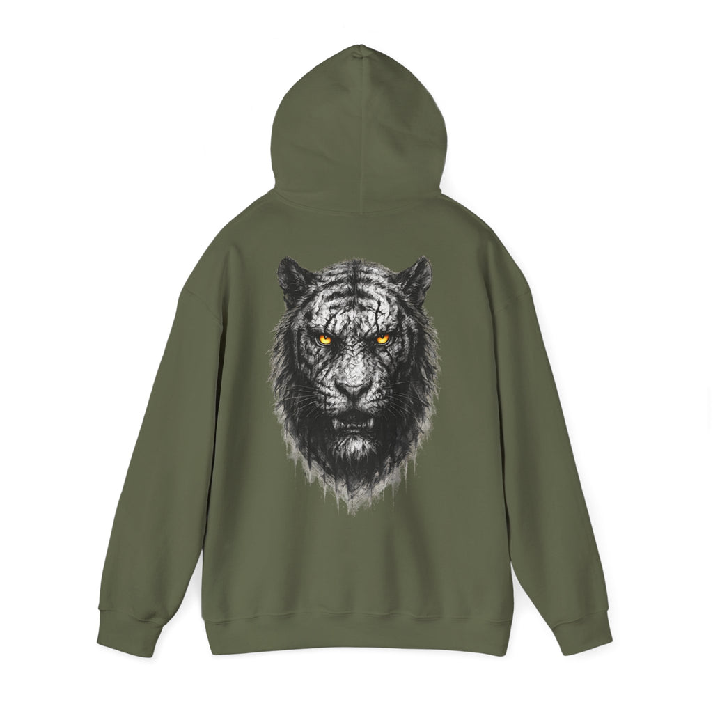 Tiger: Backprint, Unisex  Hoodie, Animal-Collection