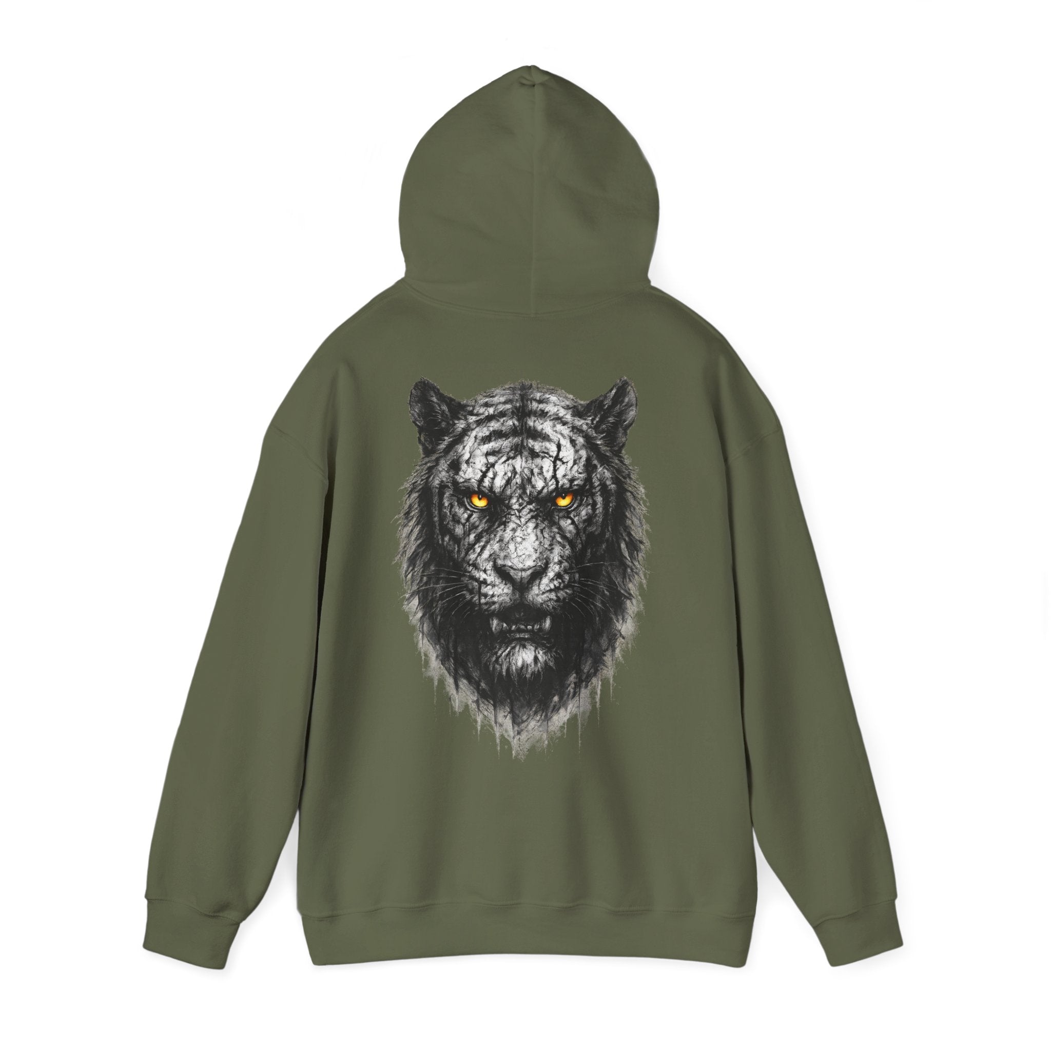 Tiger: Backprint, Unisex  Hoodie, Animal-Collection