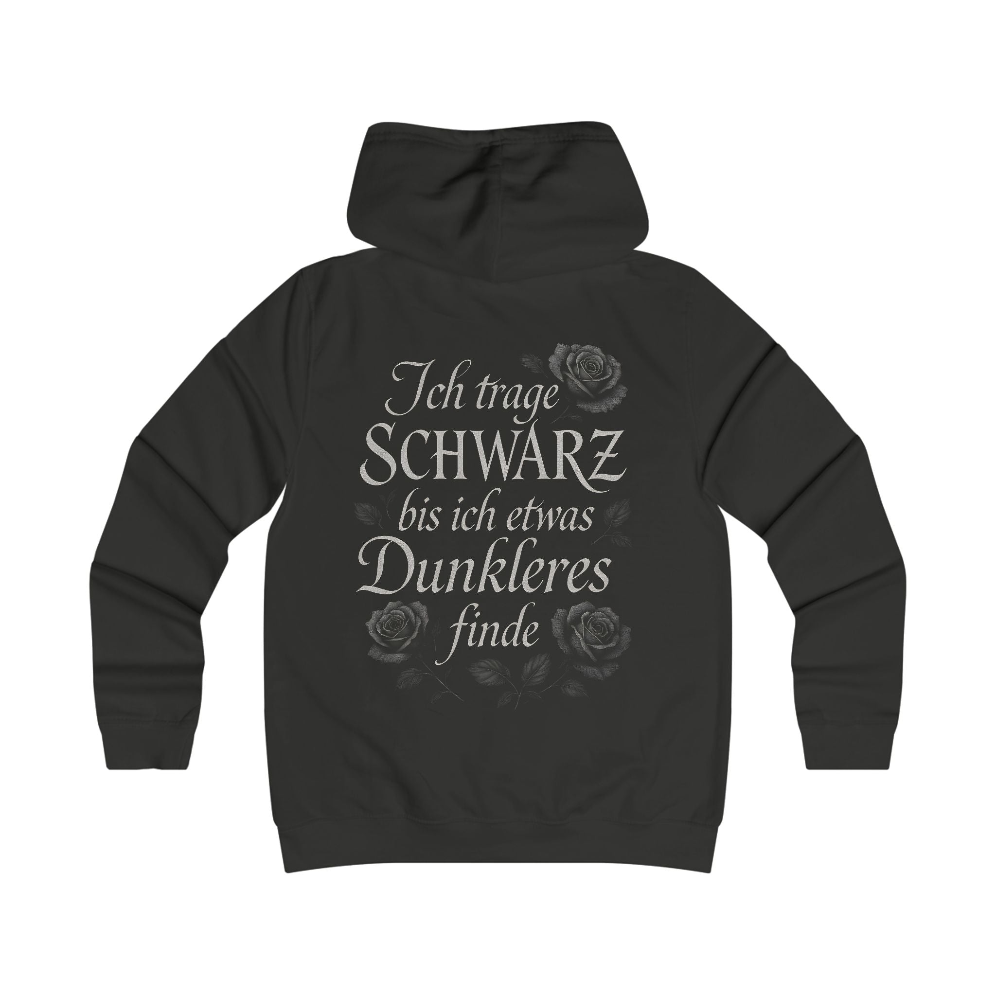 Ich trage SCHWARZ, Womens' Hoodie, Backprint, Gothic